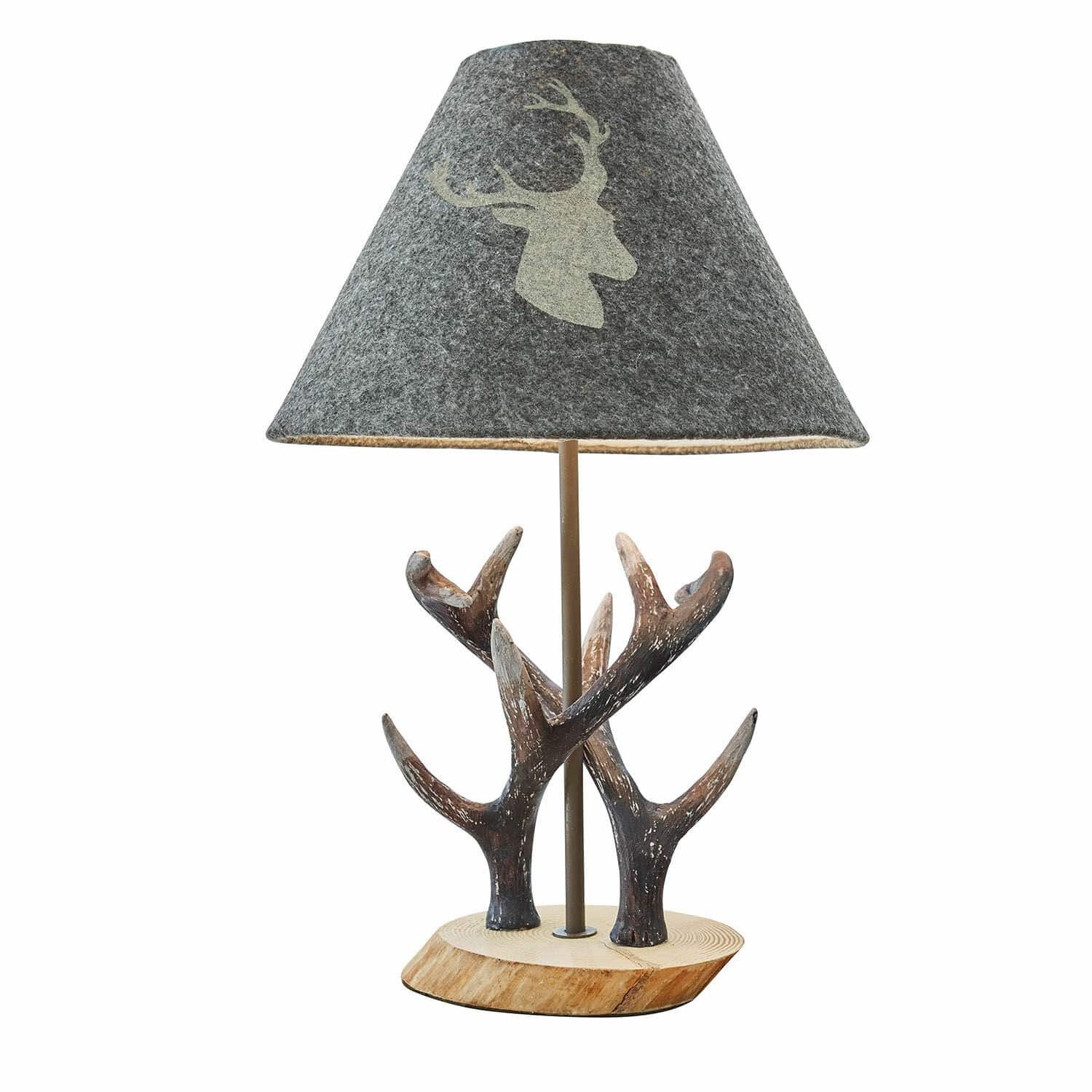 Mirabeau Tischleuchte Tischlampe Lodge grau/braun