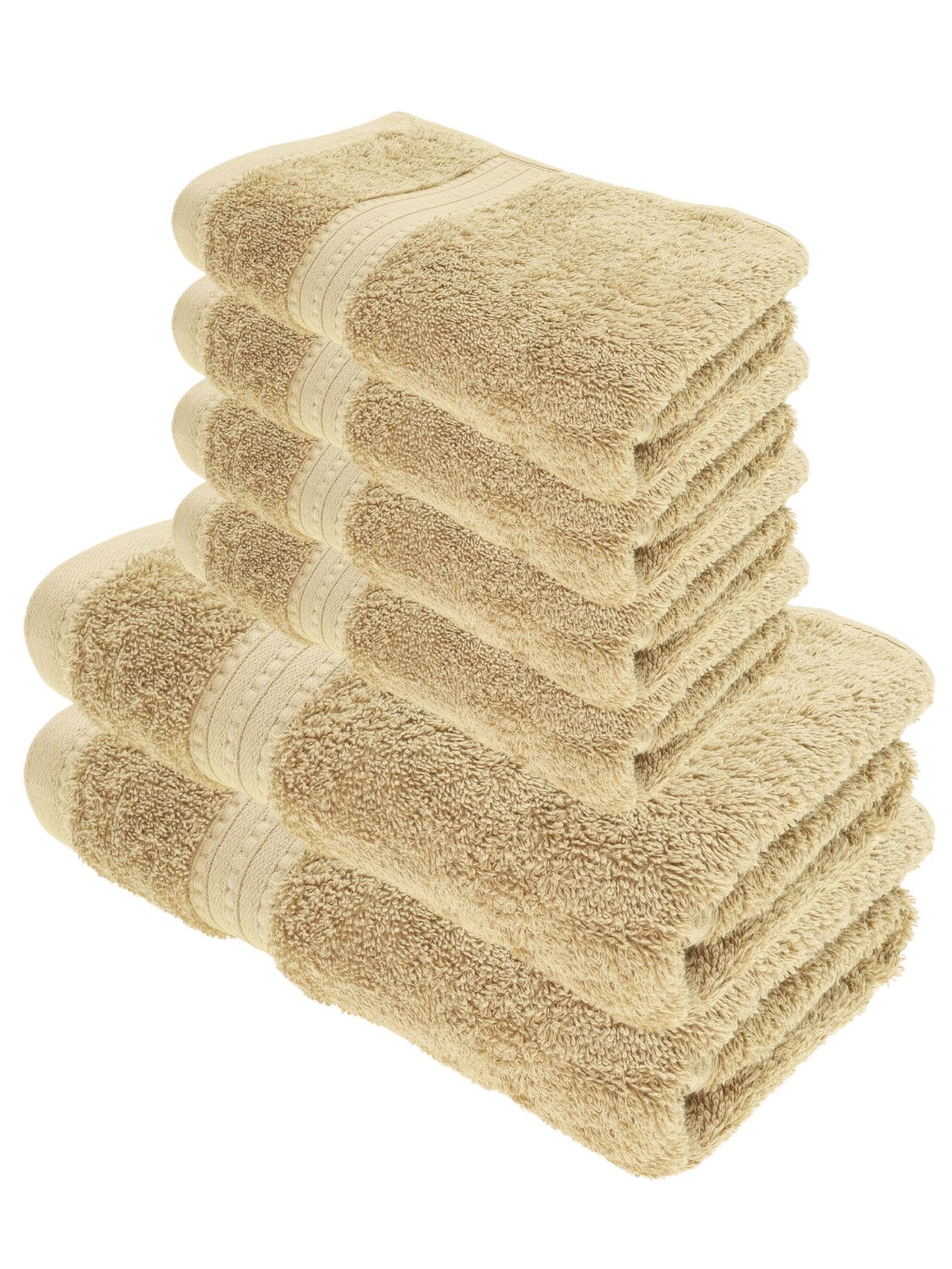 Julie Julsen Handtücher 6-Handtücher-Sand, Bio-Baumwolle (6-St) günstig online kaufen
