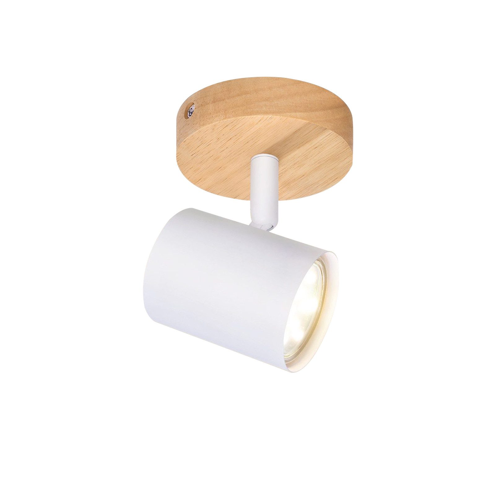 ZMH Deckenstrahler 1 Flammig GU10 Deckenlampe Holz - Deckenleuchte Schwenkbar 350° Flur, ohne Leuchtmittel, Flexibel einstellbare Deckenleuchte Schlafzimmer – Bild 2 von 5