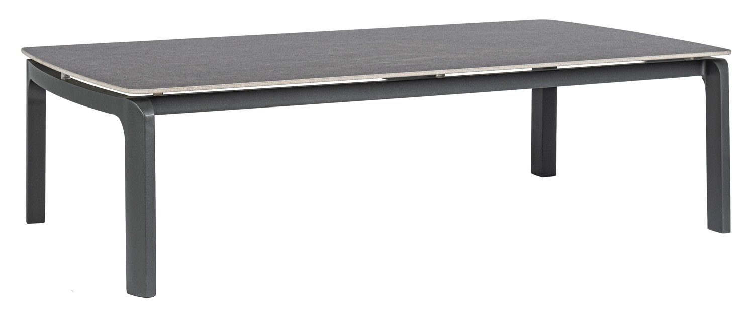 Loungetisch, Tischplatte Gartentisch Keramik Bizzotto cm, 70 aus cm, x Aluminium, Anthrazit, 33 120 JALISCO, Höhe
