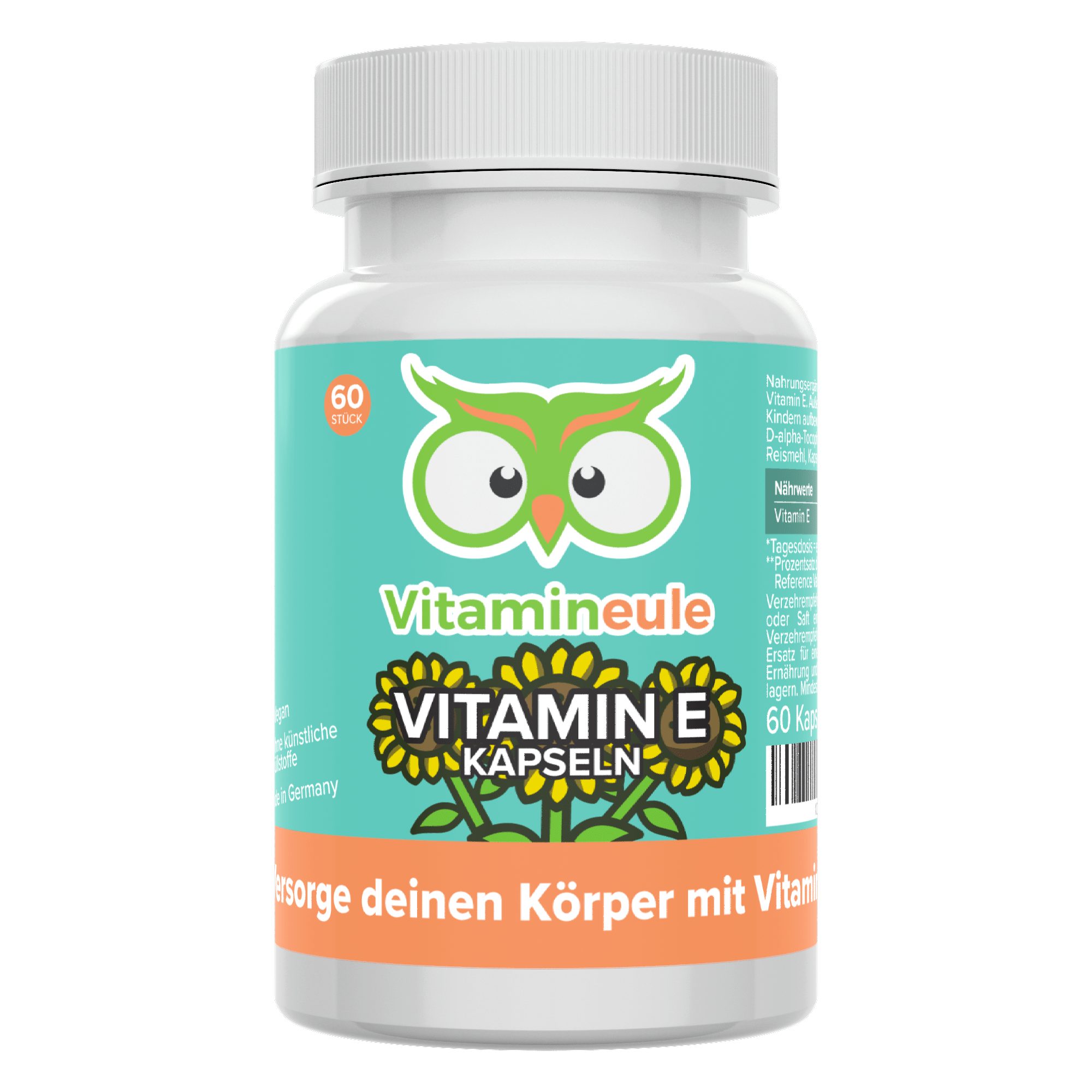 Vitamin E Kapseln - 100 mg natürliches Vitamin E - Kapsel