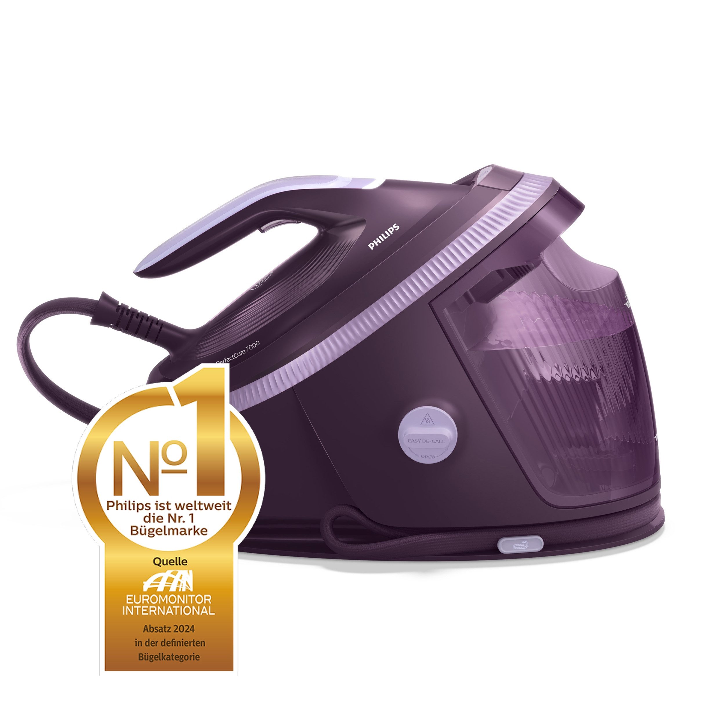 Philips Dampfbügelstation PerfectCare 7000 Series PSG7200/30, PSG7200/20, 1,5 ml Wassertank, 2.850 Watt, OptimalTemp & TurboPower-Dampfmotor, 600 gr Dampfstoß