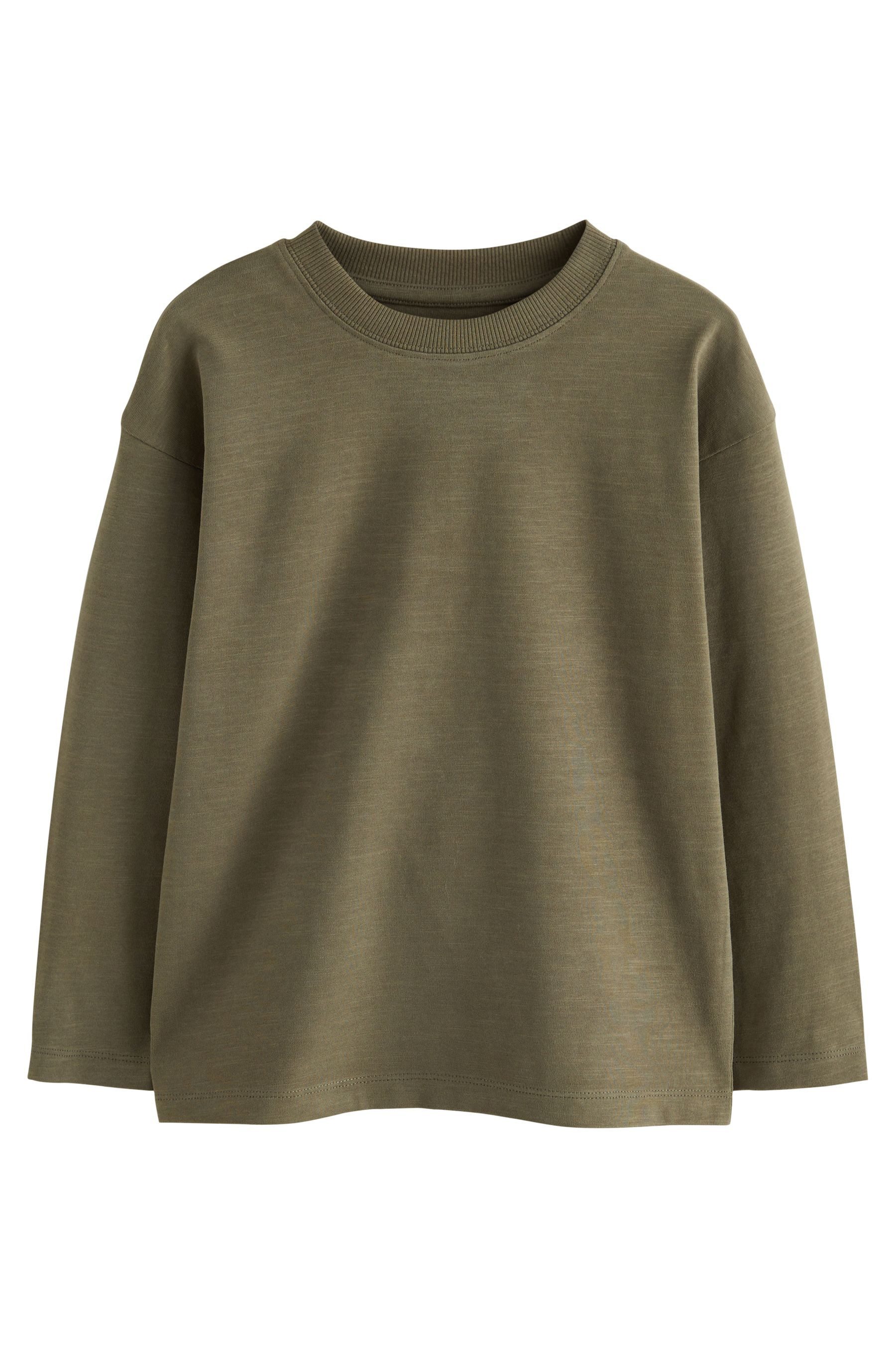 Next Langarmshirt Bequemes Relaxed Fit Langarm-T-Shirt (1-tlg)