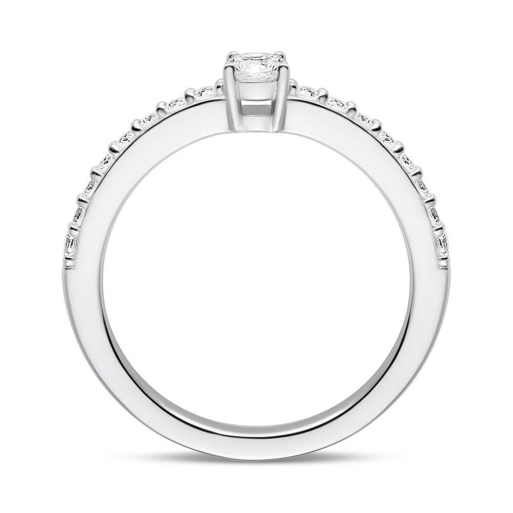JEWLIX Verlobungsring Zirkoniabesetzter Verlobungsring aus Sterlingsilber von JEWLIX