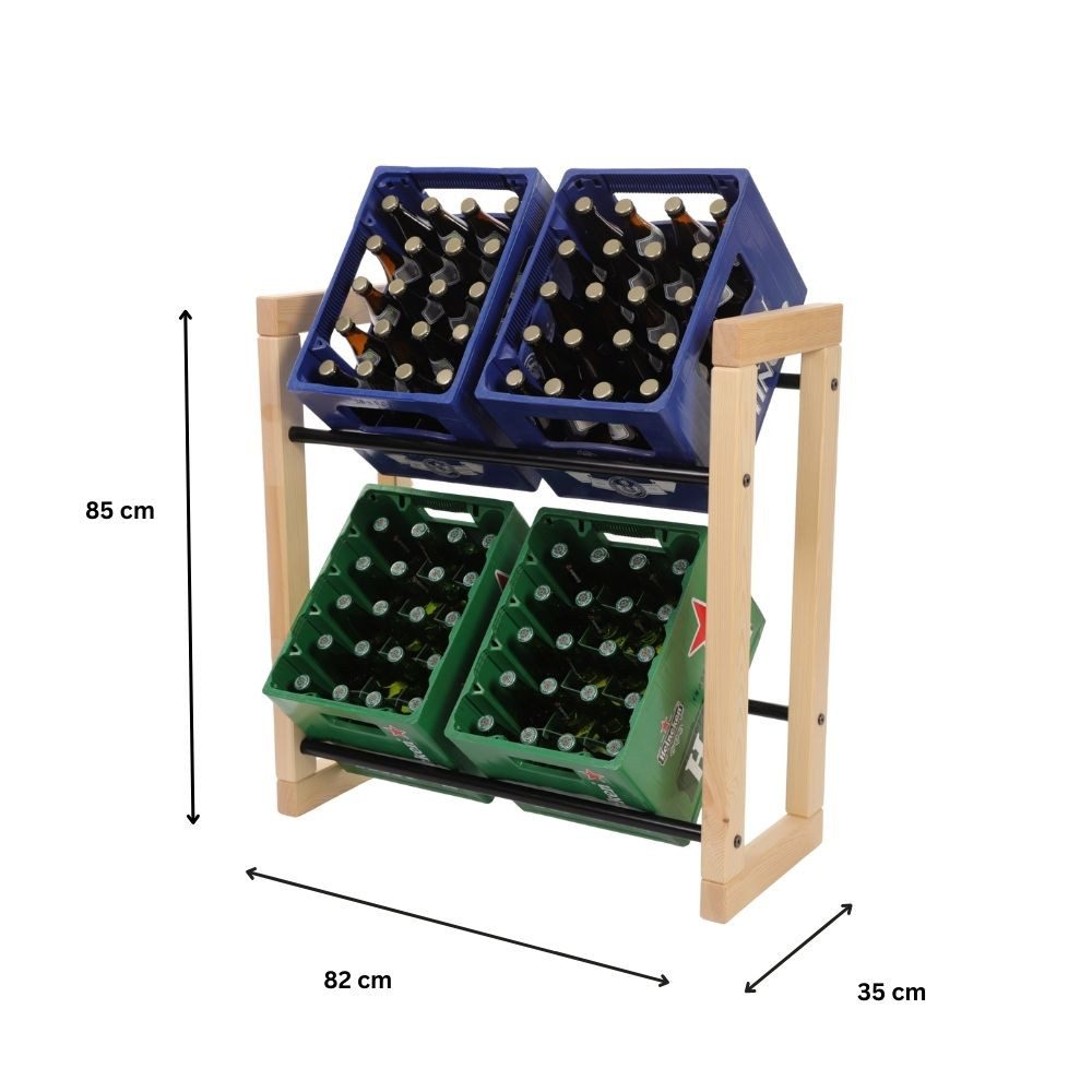 PROREGAL® Küchenregal Getränkekistenregal HARZ Holz günstig online kaufen