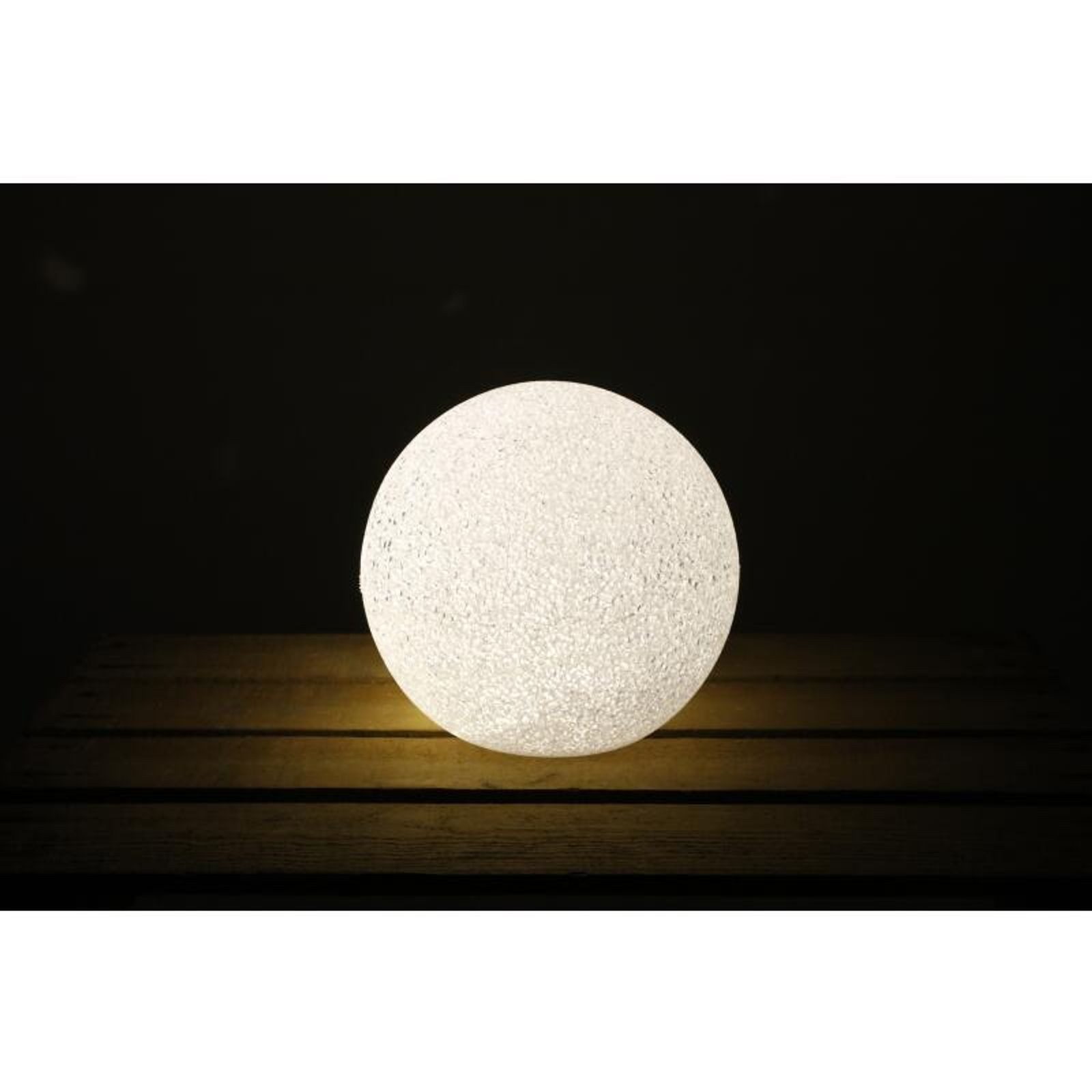 BURI LED Dekolicht Leuchtkugel LED Weiß 18cm Kugelleuchte Dekoleuchte Tischlampe Lampe