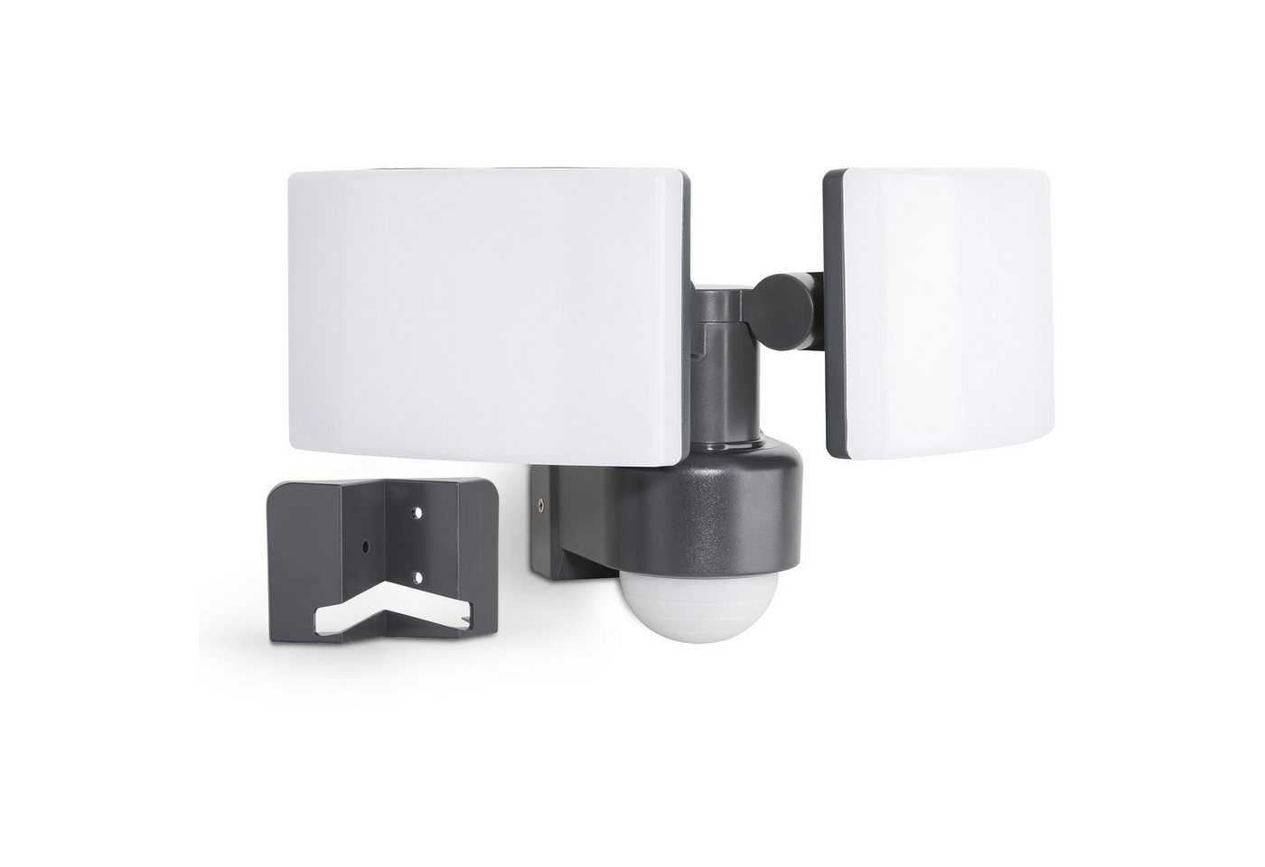 SEBSON Außen-Wandleuchte LED Außenwandleuchte mit Bewegungsmelder 10m/240° IP65 40W kaltweiß, Kaltweiß, IR Sensor, programmierbar, schwenkbar, Wand- und Eckmontage möglich