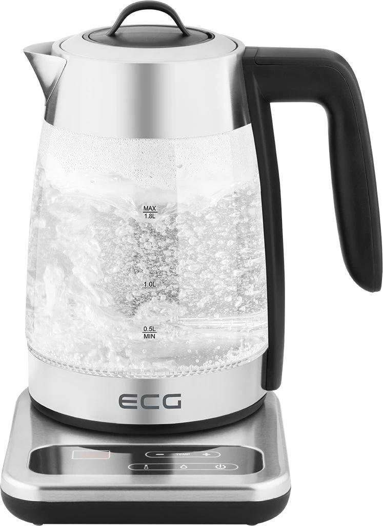 ECG Wasserkocher 1891 INFUSO, 1,8 l, 2200 W, Bedienfeld, Abnehmbares Teesieb