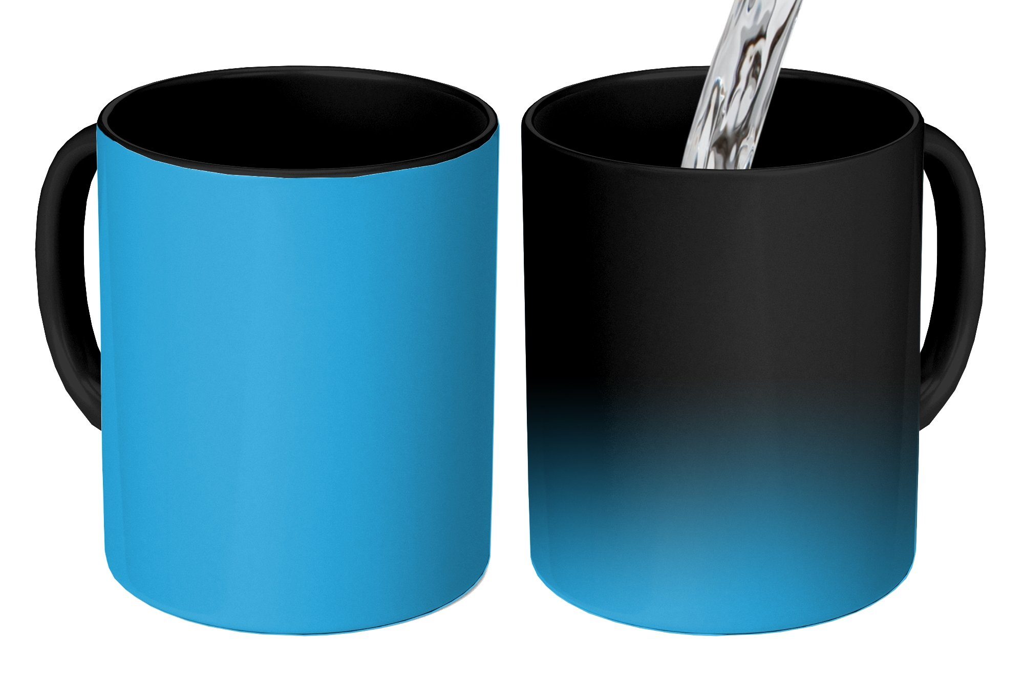 MuchoWow Tasse Blau - Licht - Farben, Keramik, Farbwechsel, Kaffeetassen, Teetasse, Zaubertasse, Geschenk | Tassen
