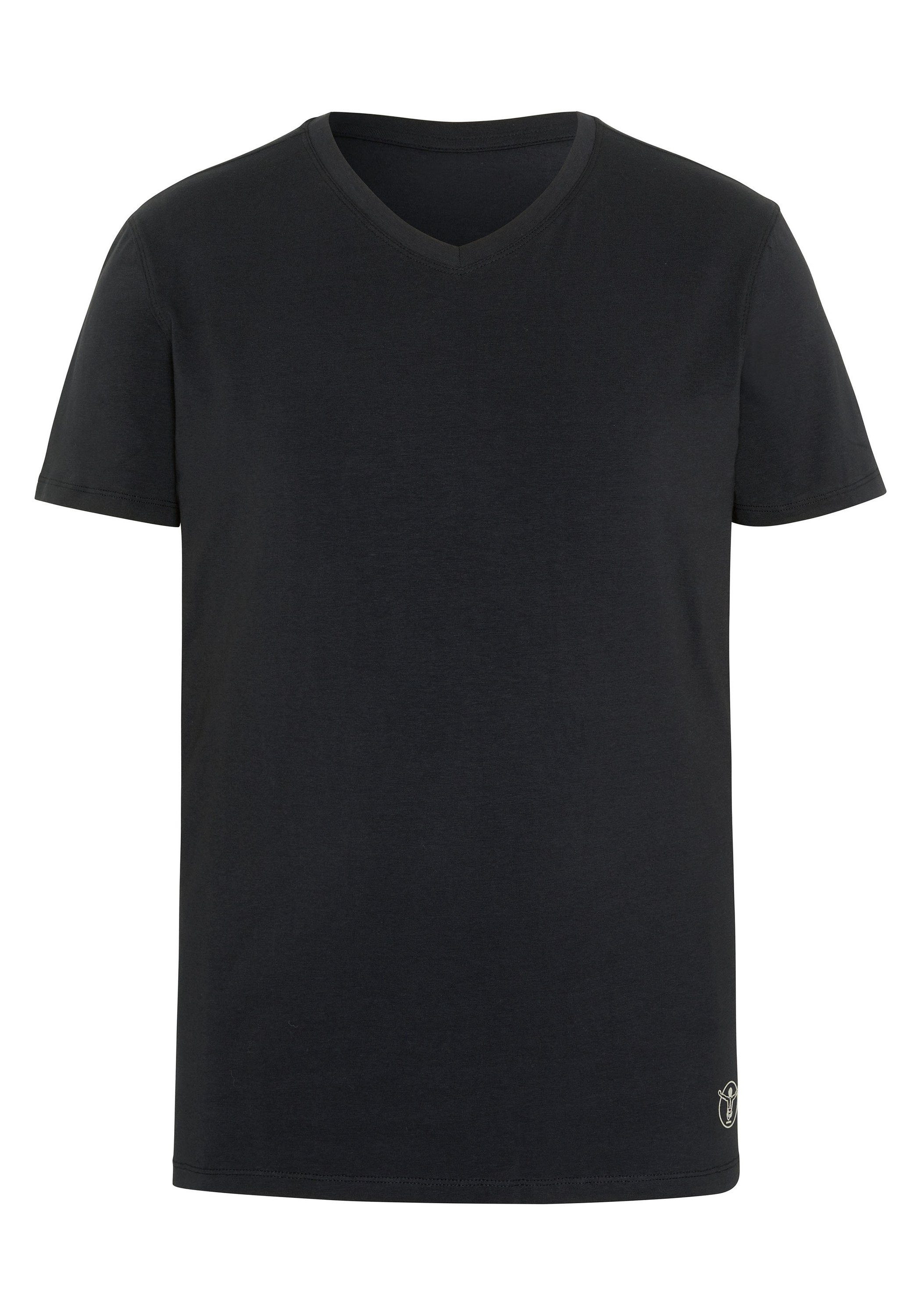 [Super günstiger Sonderpreis] Chiemsee T-Shirt T-Shirt Beauty im 19-3911 mit V-Neck Black 1 Doppelpack