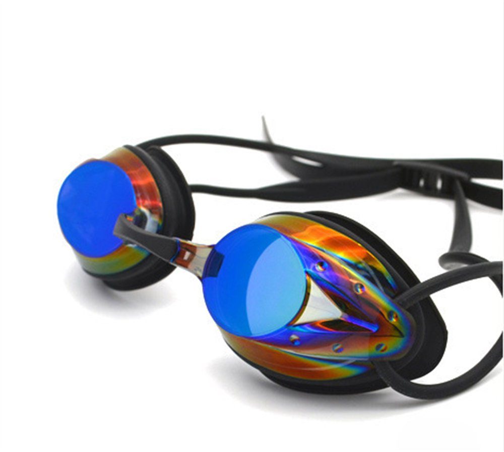 Schwimmbrille Stück) Schwarz Schwimmbad-Tauchbrillen-Set Frauen, für Männer HD, Rouemi Schwimmbrille (4 und