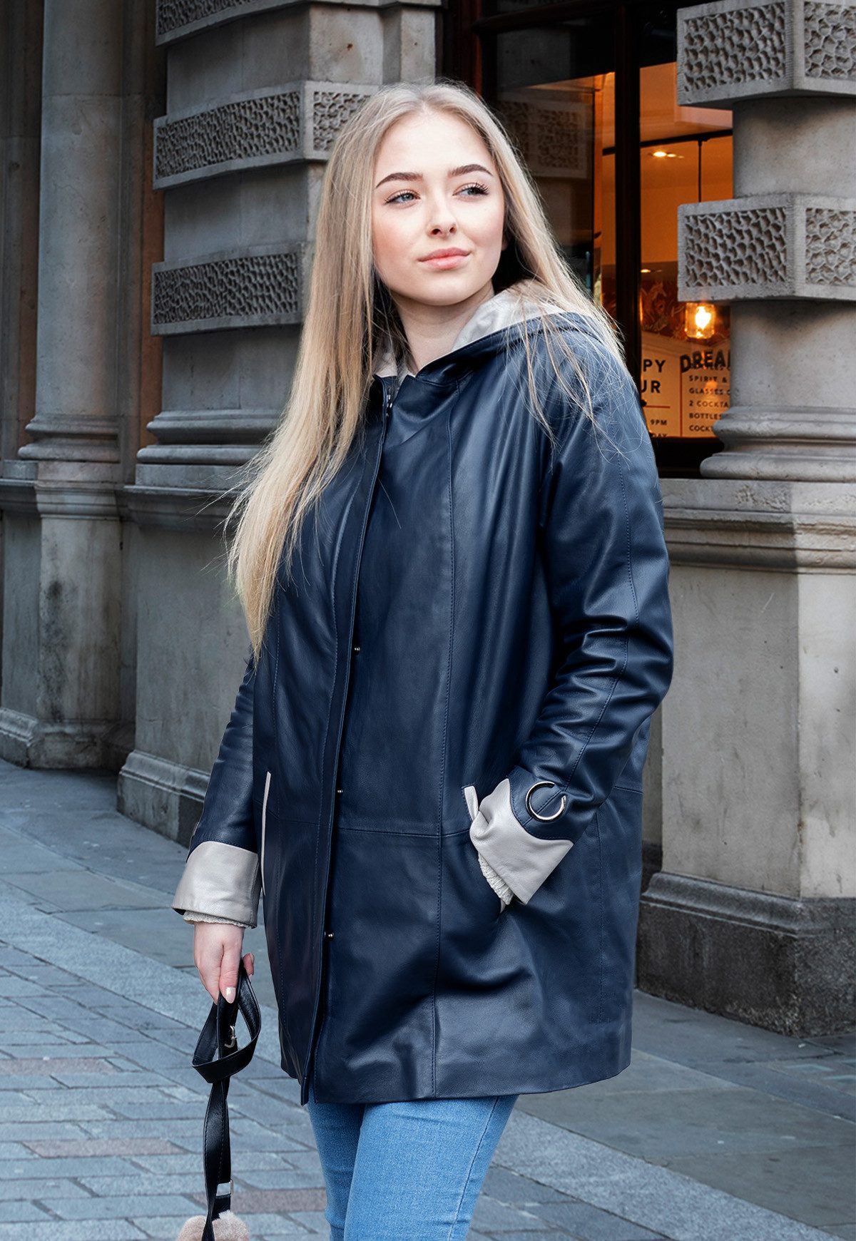 Hollert Wintermantel Ledermantel - AMY