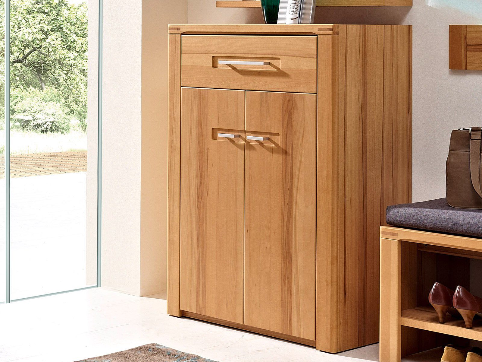 möbelando Schuhschrank Nature Plus Moderner Schuhschrank, Front aus