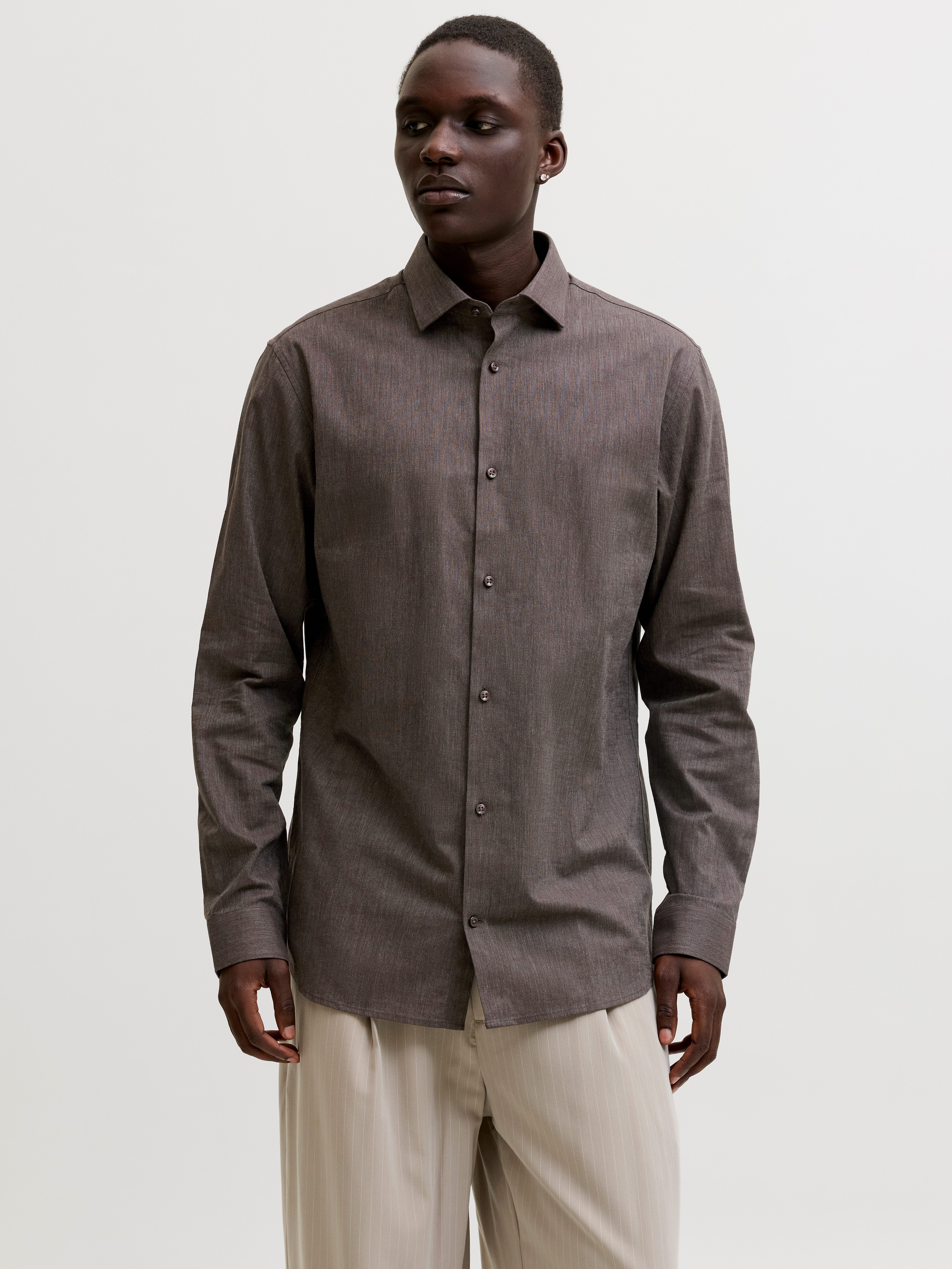 Langarmhemd JPRBLAPARKER HEATHER L/S SHIRT STYD