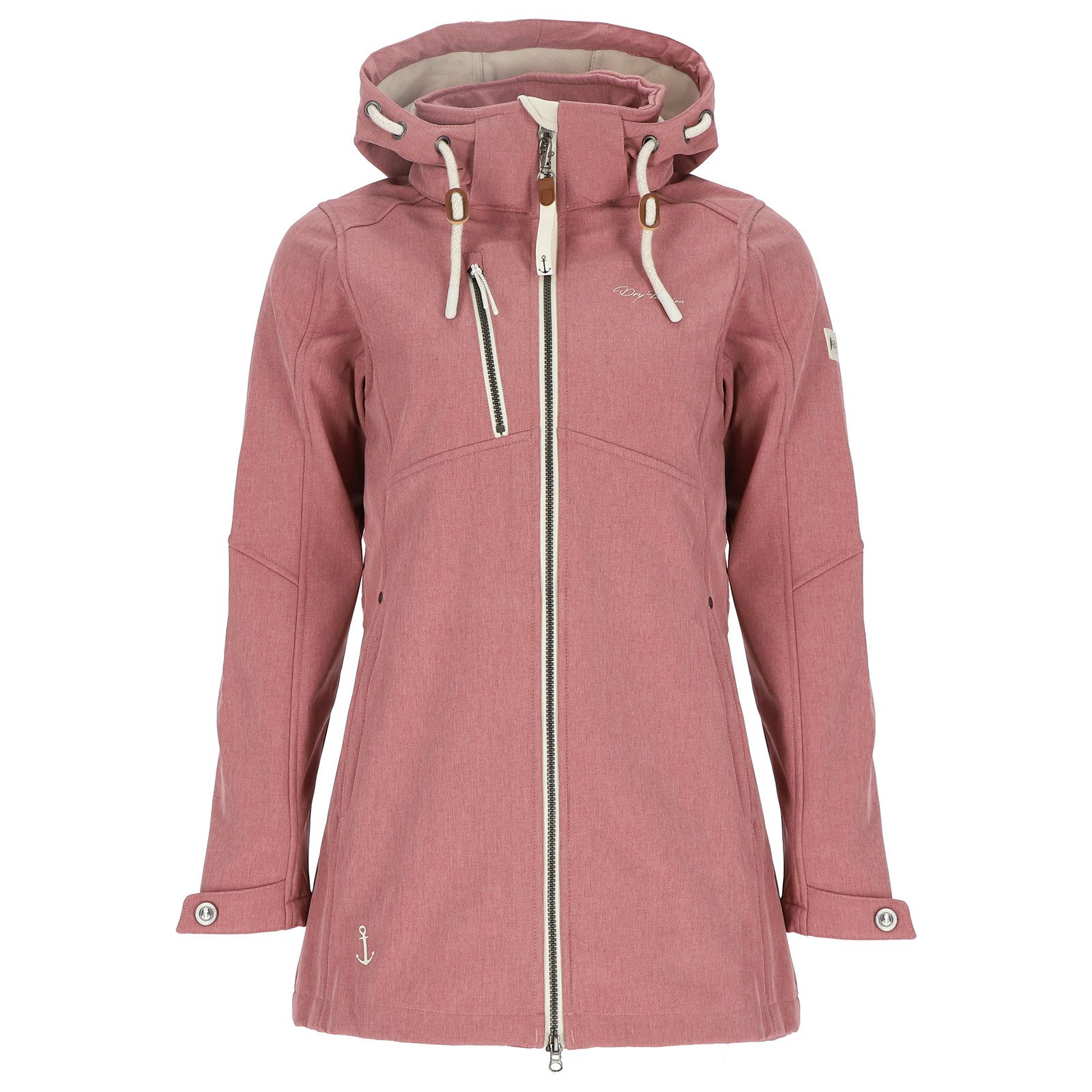 Dry Fashion Softshellmantel Damen Softshelljacke Büsum mit abnehmbarer Kapu günstig online kaufen