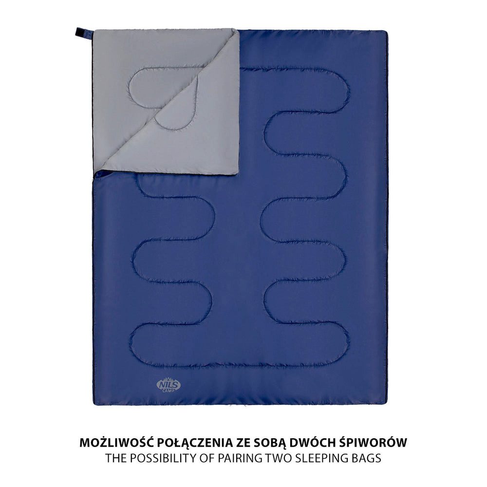 NILS CAMP Deckenschlafsack Campingschlafsack Outdoor-Schlafsack (Spar-Set, 1 tlg., 190 x 75 cm koppelbar), koppelbar, als Decke nutzbar, feuchtigkeitsabweisend