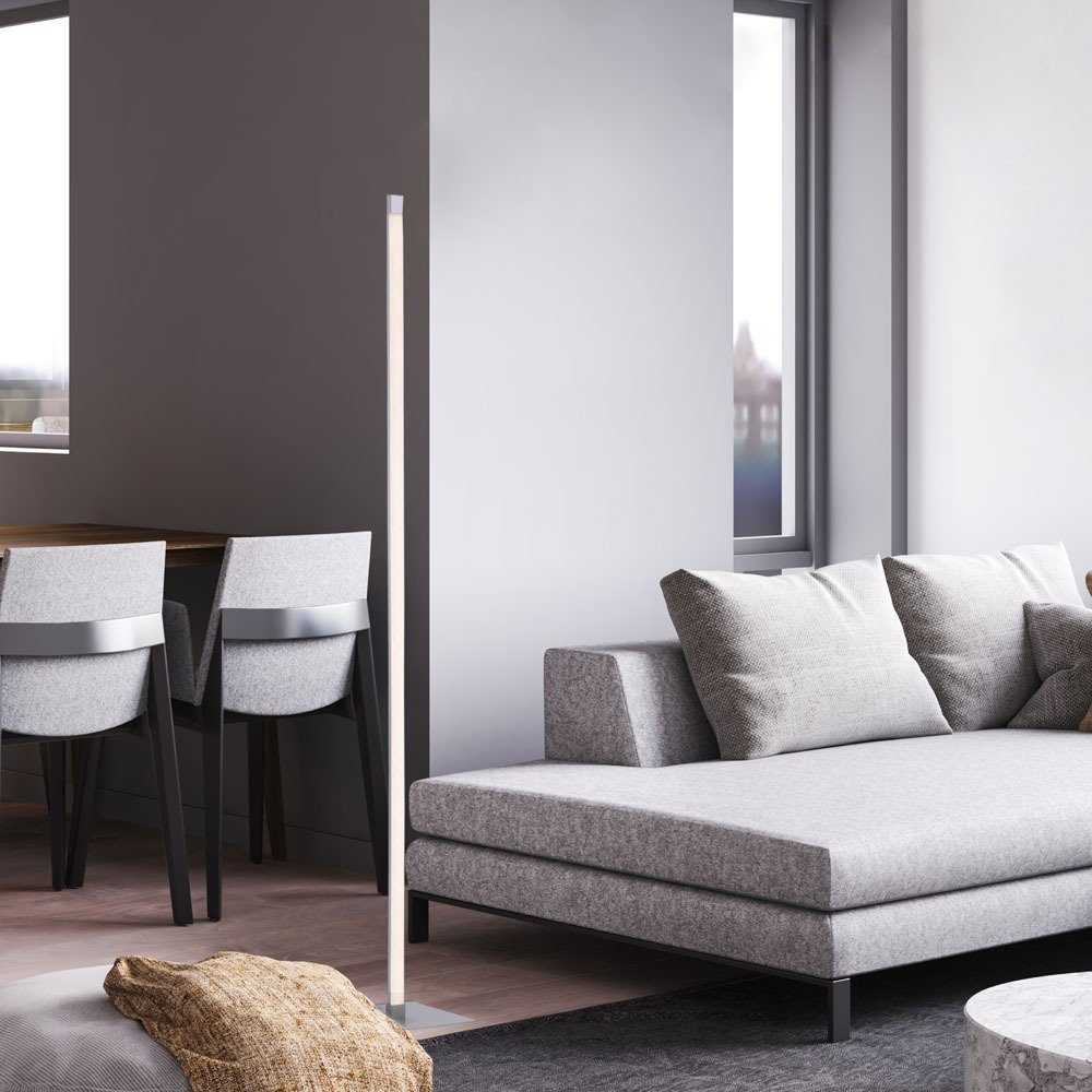 SellTec Stehlampe LED Stehlampe Bella, dimmbar über Touchdimmer, Memory Funktion, 1xLED/ 10.8 Watt, warmweiß, Ecklampe dimmbar Touchdimmer platzsparend sparsam