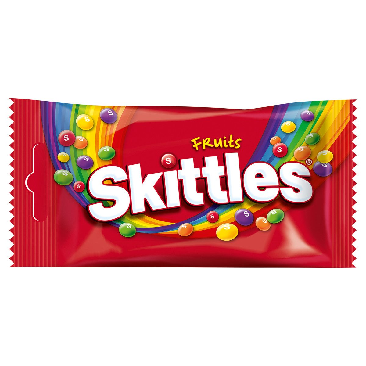 Skittles Süßigkeit, Skittles Fruits Beutel Kaudragees in knuspriger Zuckerhülle 38g