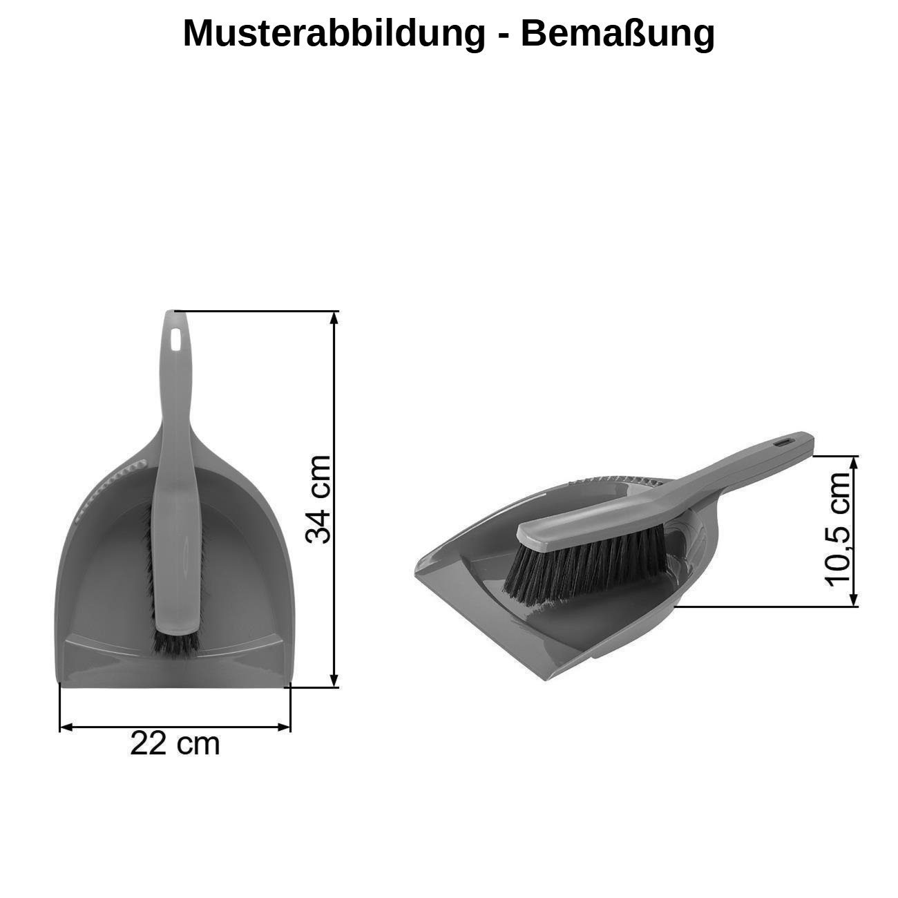 Engelland Kehrgarnitur Kehrwisch mit Handfeger und Kehrschaufel, (Vorteils-Set, 1-tlg), robuster PP-Kunststoff, Kehrbesen, Kehrschaufel – Bild 5 von 5