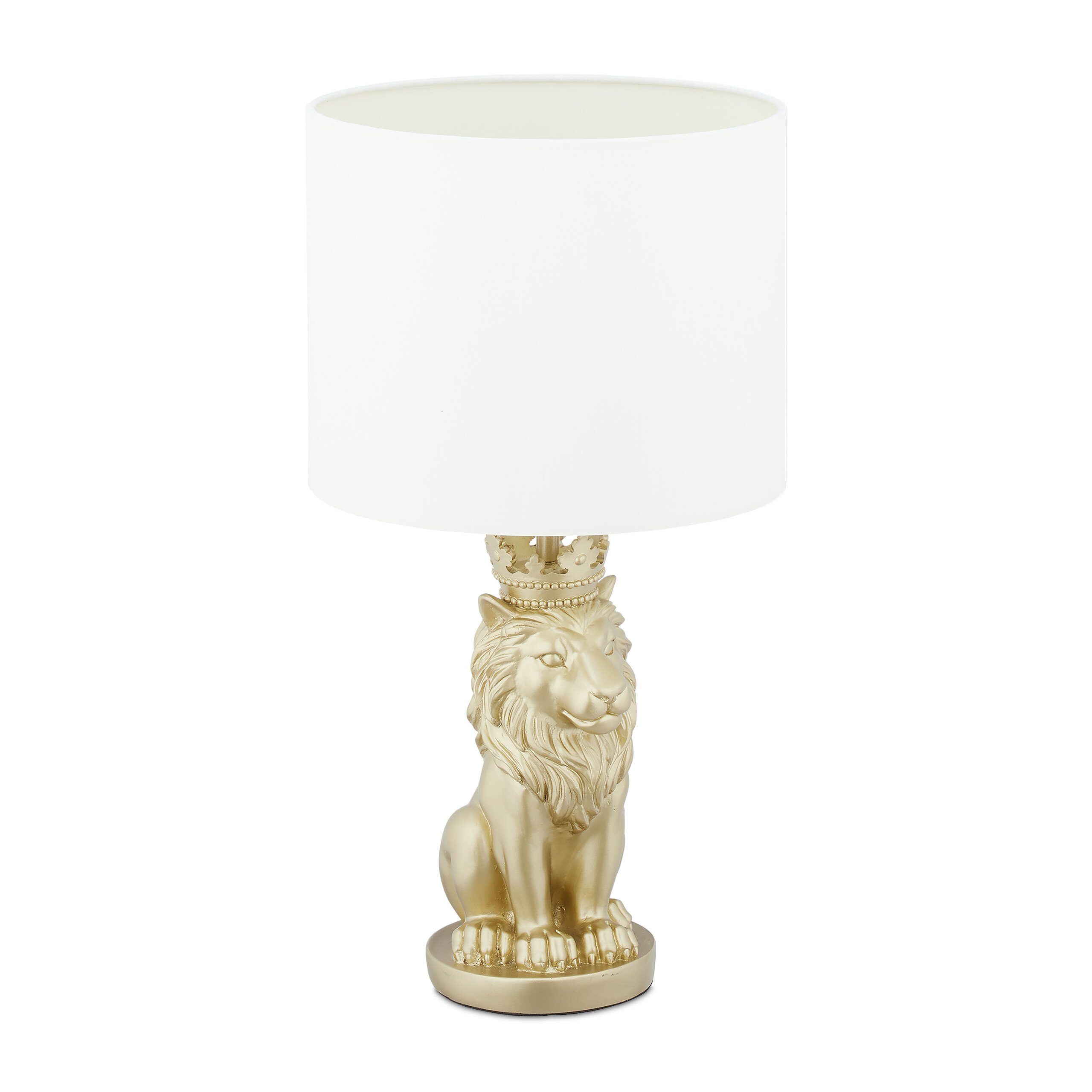 relaxdays Tischleuchte Tischlampe Löwe günstig online kaufen