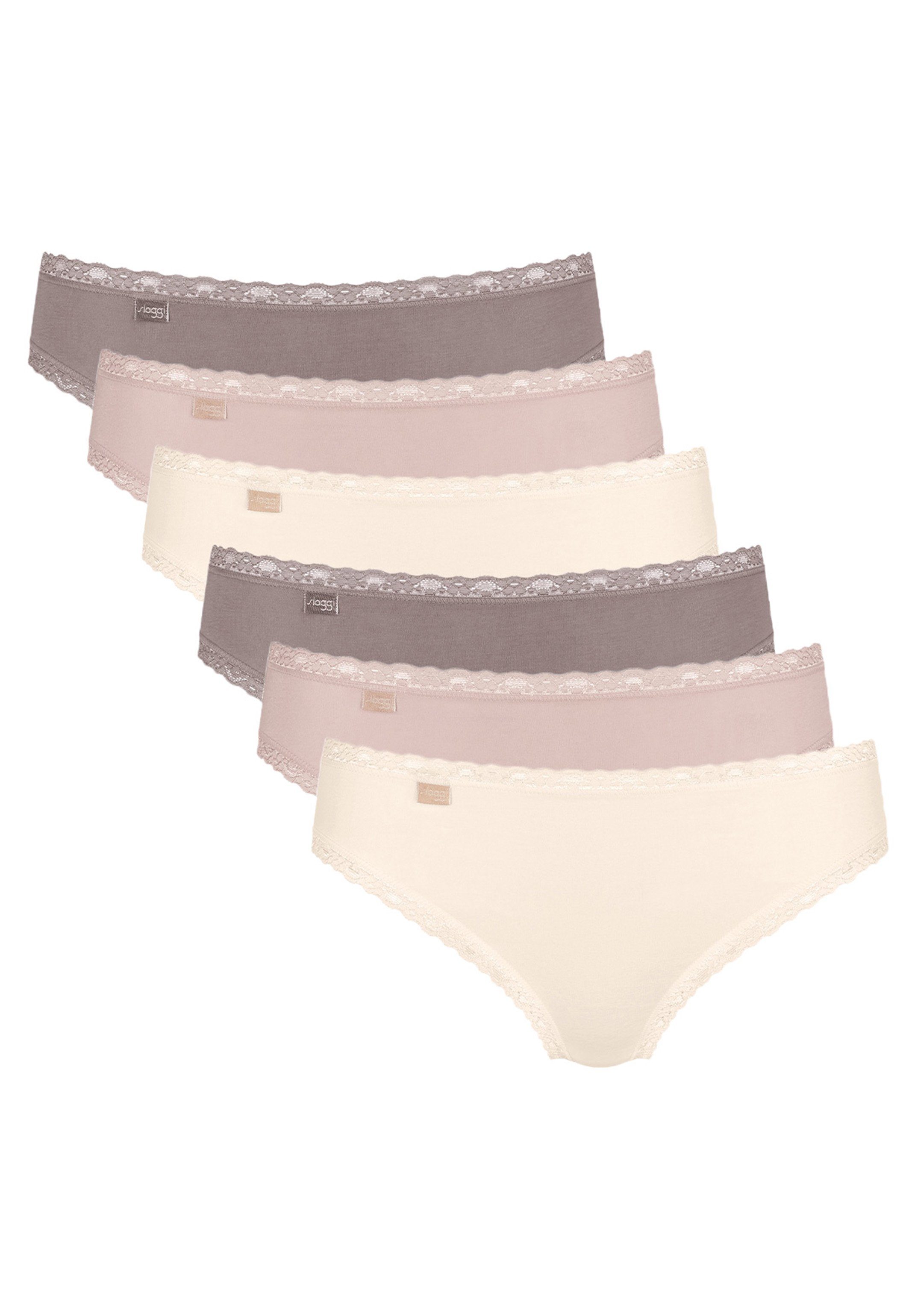 sloggi Tai-Slip 6er Pack 24/7 Weekend (Spar-Set, 6-St) Tai Slip - Baumwolle -