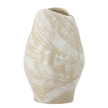 Bloomingville Dekovase Vase Obsa Steingut Weiß/Beige