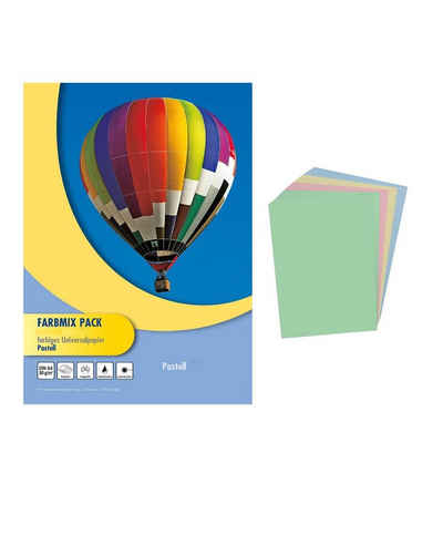 Idena Drucker- und Kopierpapier 500 Blatt farbiges Druckerpapier / buntes Kopierpapier / 4 verschieden