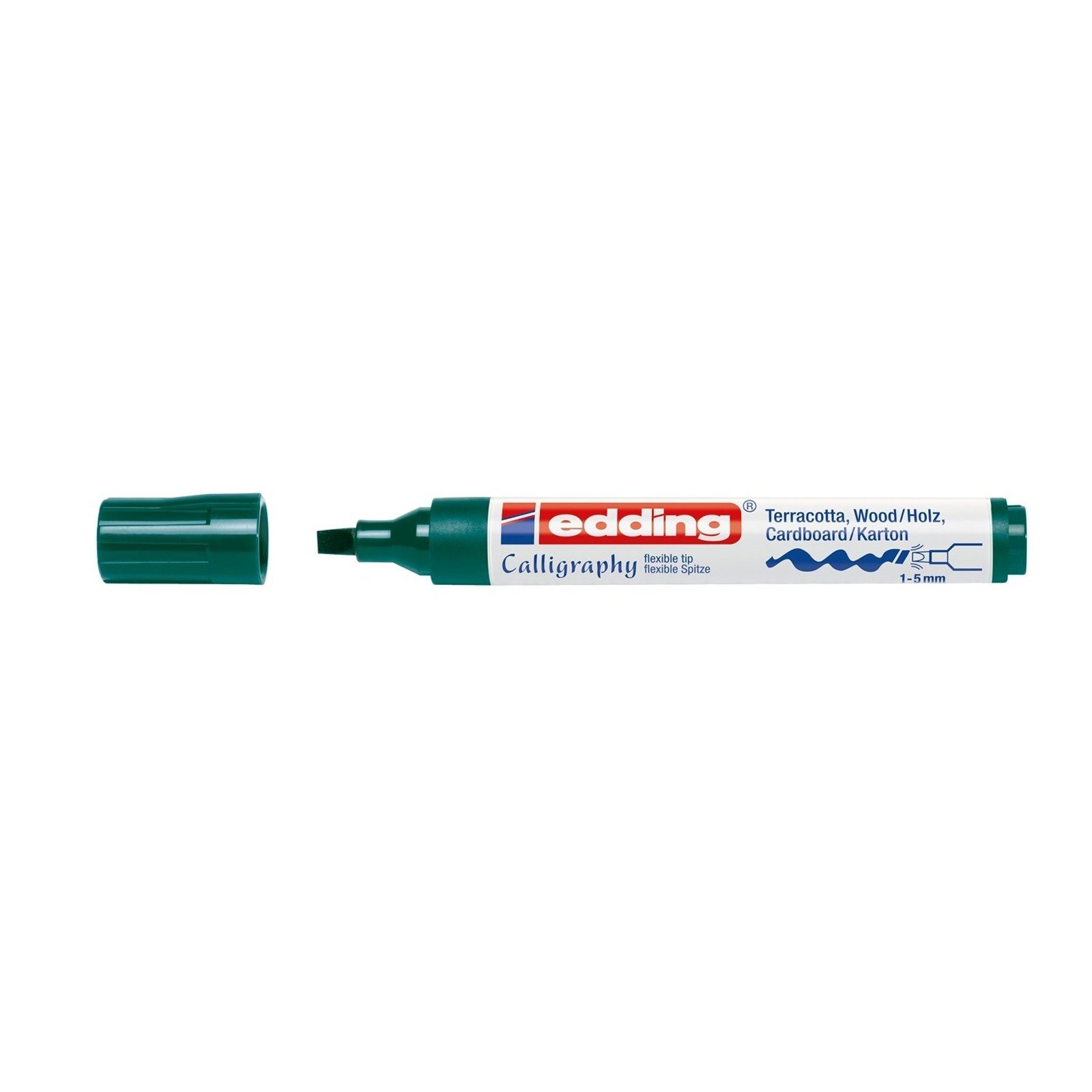 edding Kalligraphie-Stift Kalligrafiemarker 1-5 mm edding 1455, (Stück) Flaschengrün | Malstifte