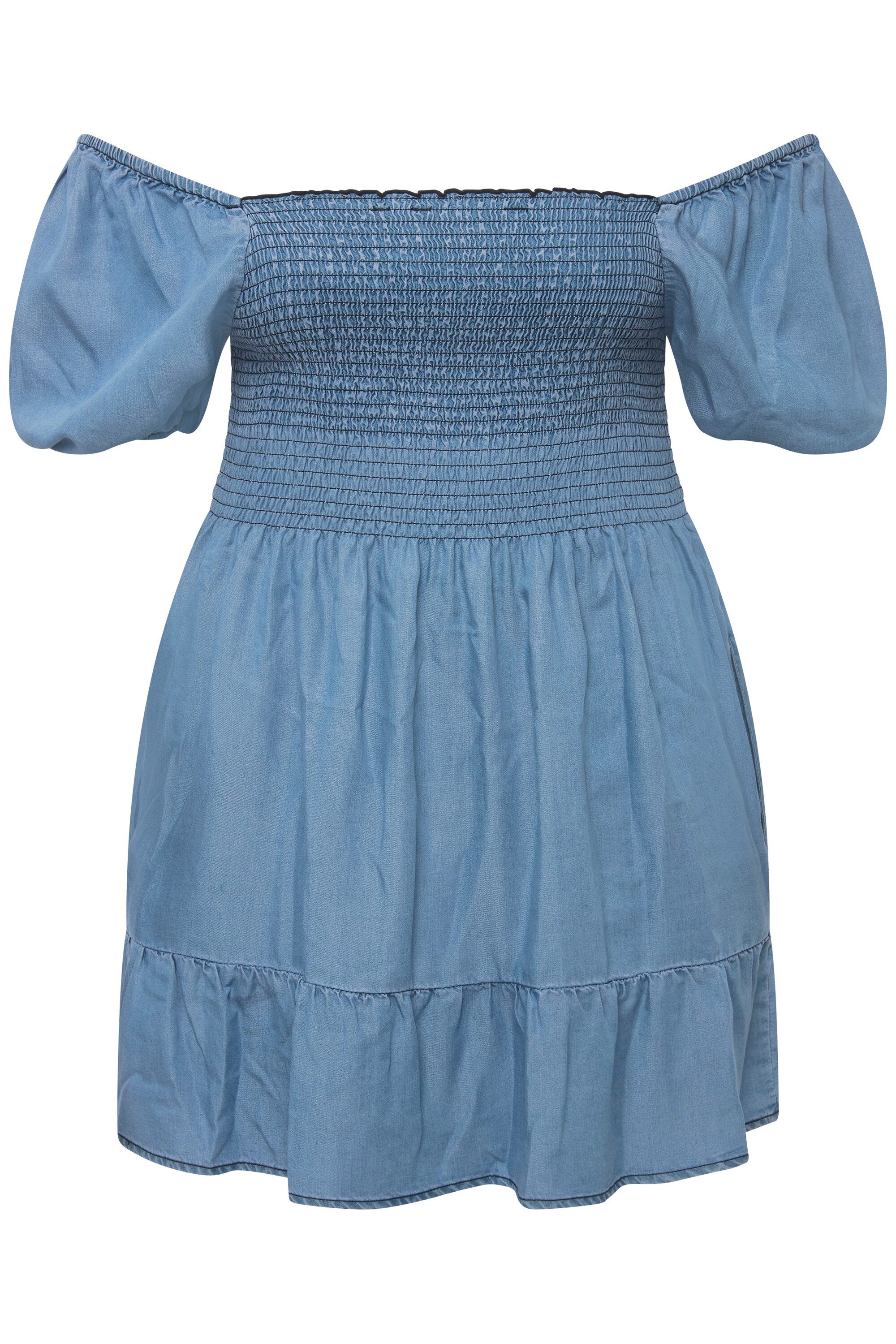Ulla Popken Longbluse Smok-Longbluse A-Linie Carree-Ausschnitt günstig online kaufen