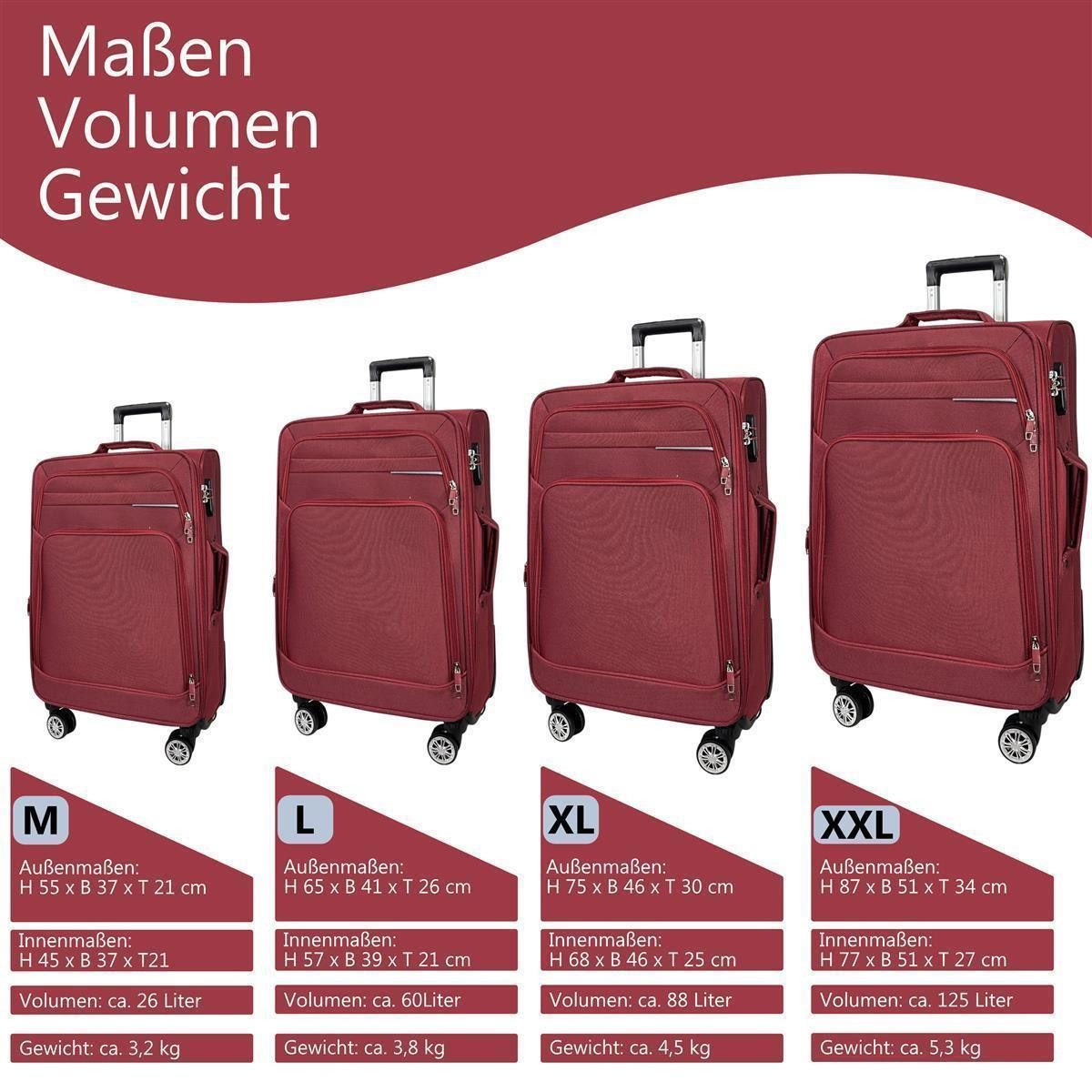 MTB Koffer Stoffkoffer 4-Rollen Trolley Koffer Reisekoffer Tasche Reisetasc günstig online kaufen