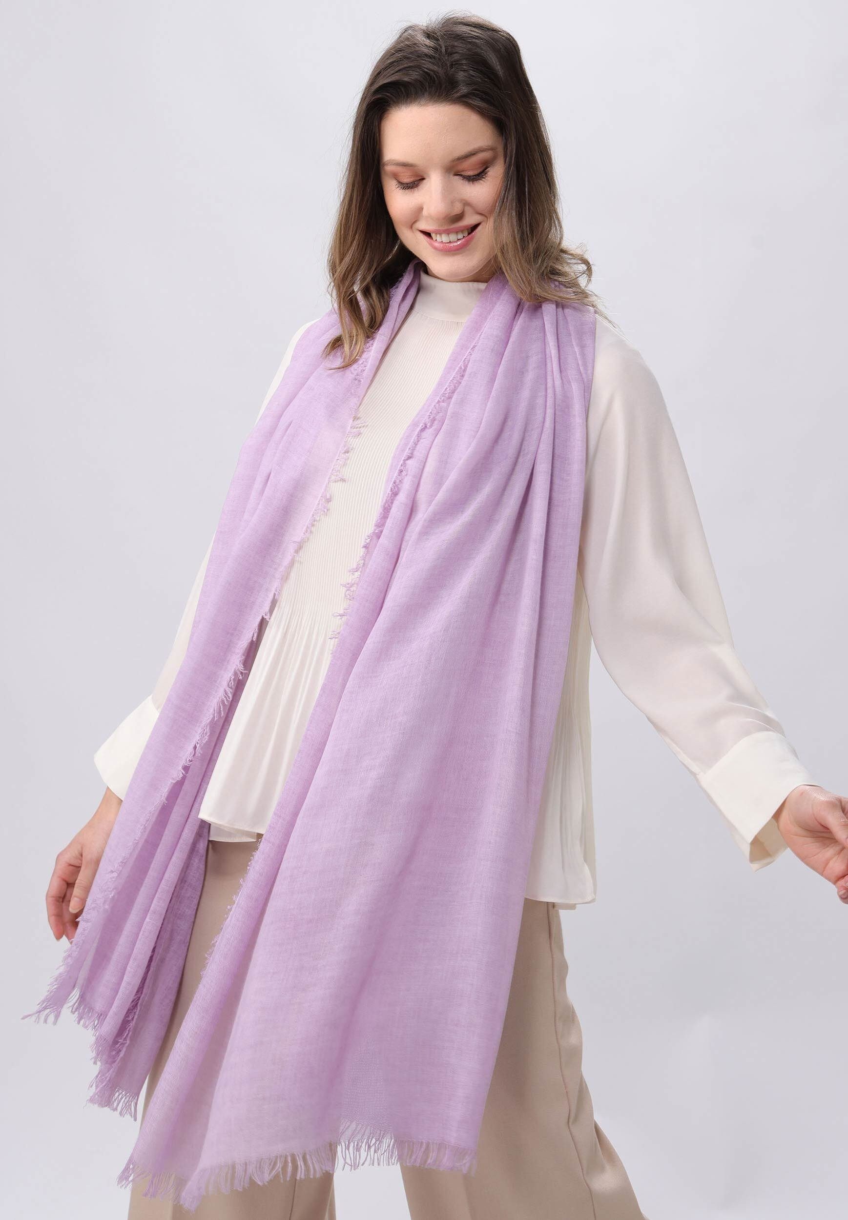 Fraas lavender (1-St) XXL-Schal Polyesterstola,