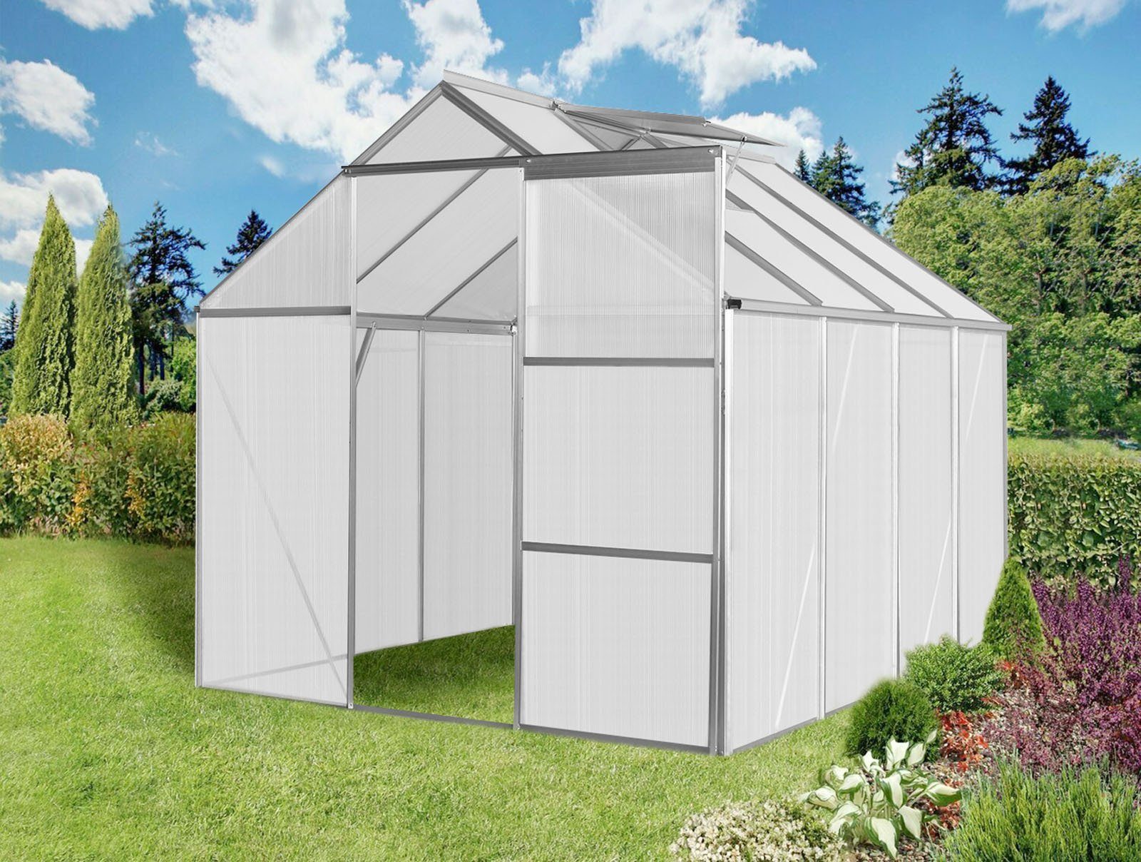 Floraworld Gewächshaus, ClipStruktur für einen einfachen Aufbau