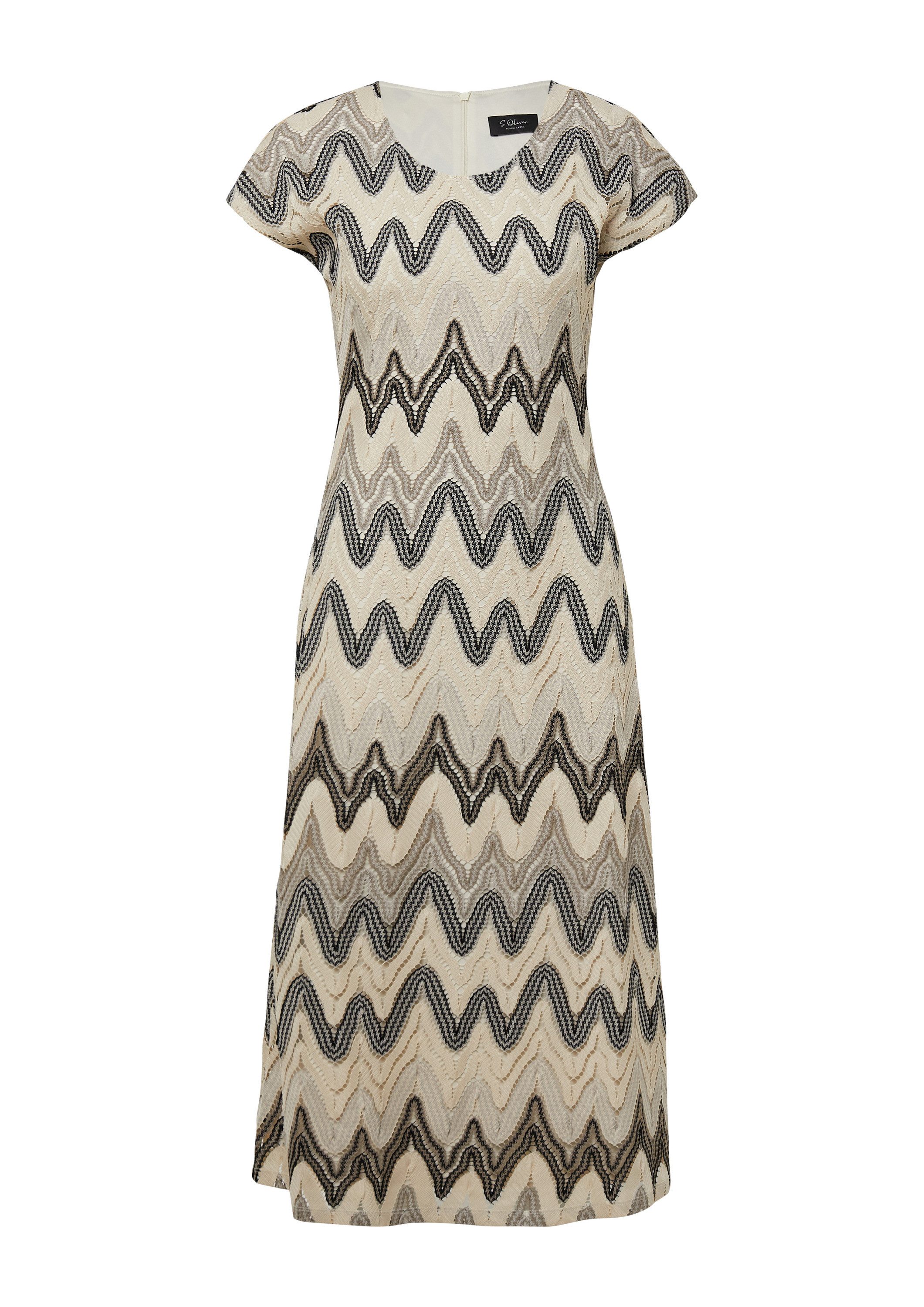 s.Oliver Midikleid Kleid Gemustertes Etuikleid aus Häkeljersey günstig online kaufen