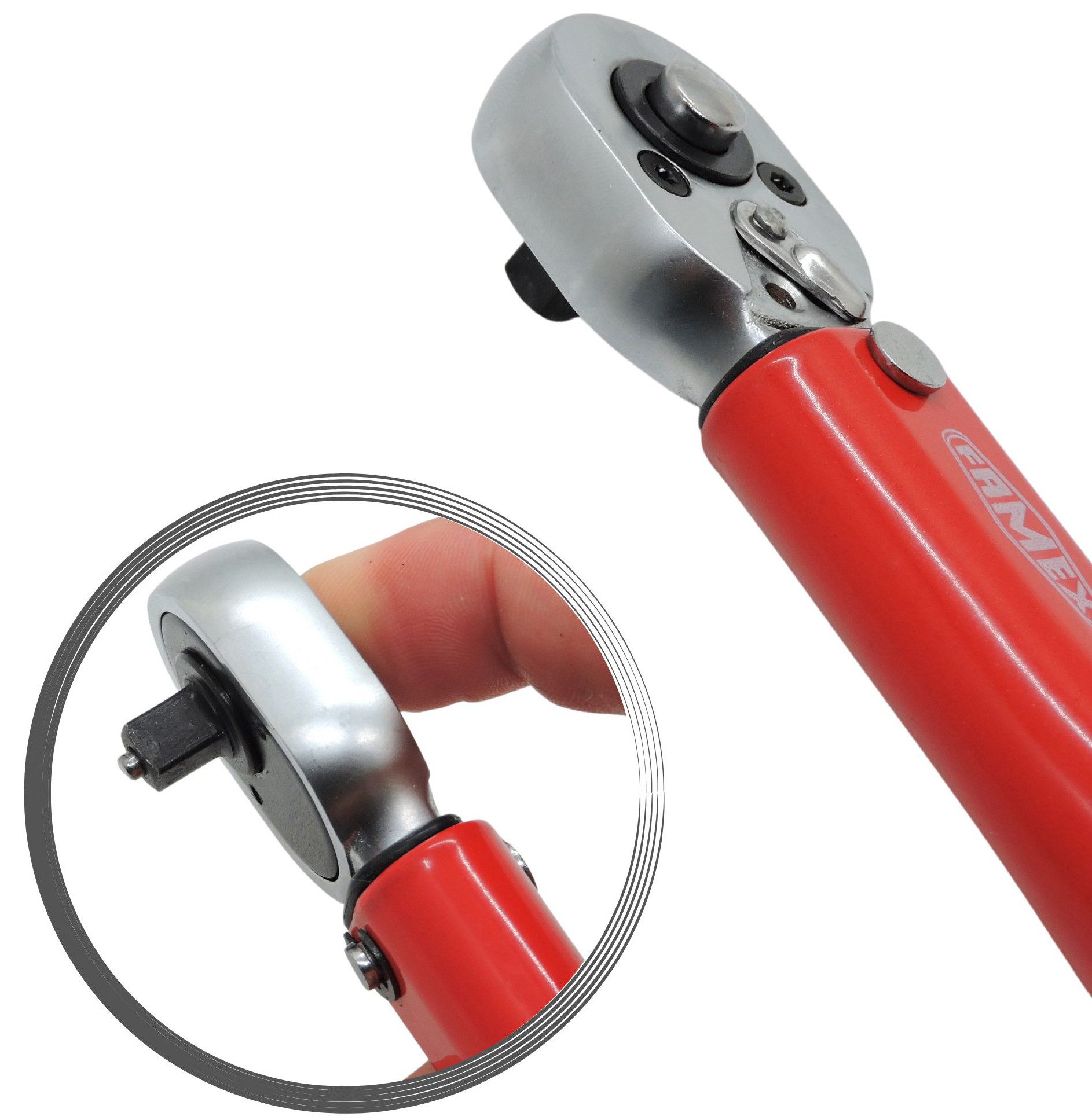 FAMEX Drehmomentschlüssel 10878 Drehmomentschlüssel 1/4 Zoll, 5-30 Nm (auf ±3% kalibriert), mit Kalibrierschein, Fahrrad