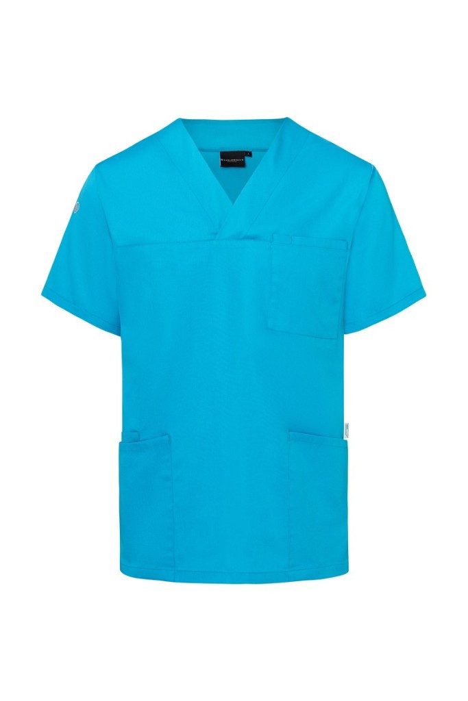 Karlowsky Fashion Schlupfbluse KARLOWSKY Herren Schlupfkasack ESSENTIAL V-Neck Pazifikblau