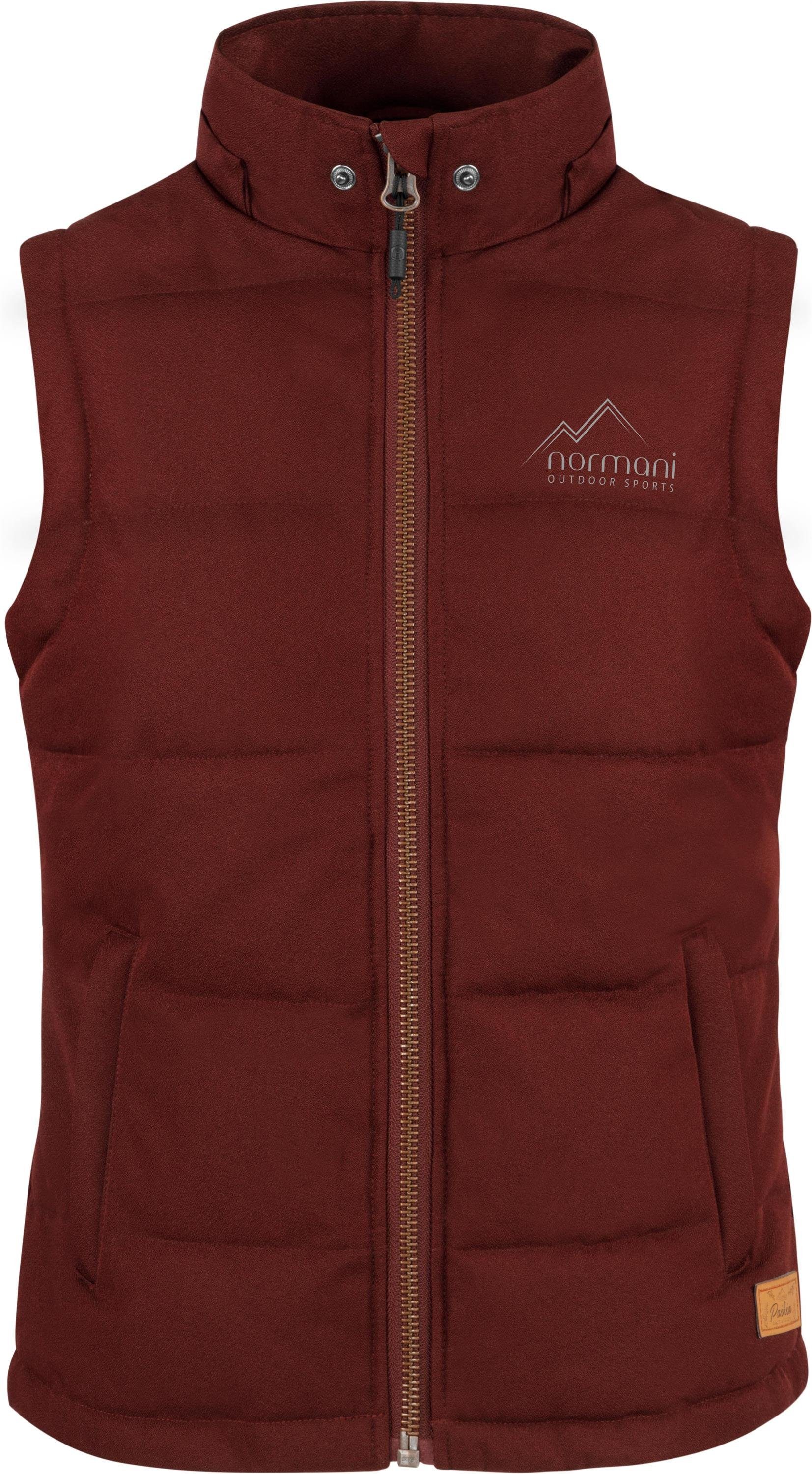 normani Funktionsweste Damen Winter-Steppweste Paihia Winddichte Winterweste mit Kapuze, Stehkragen und Seitentaschen