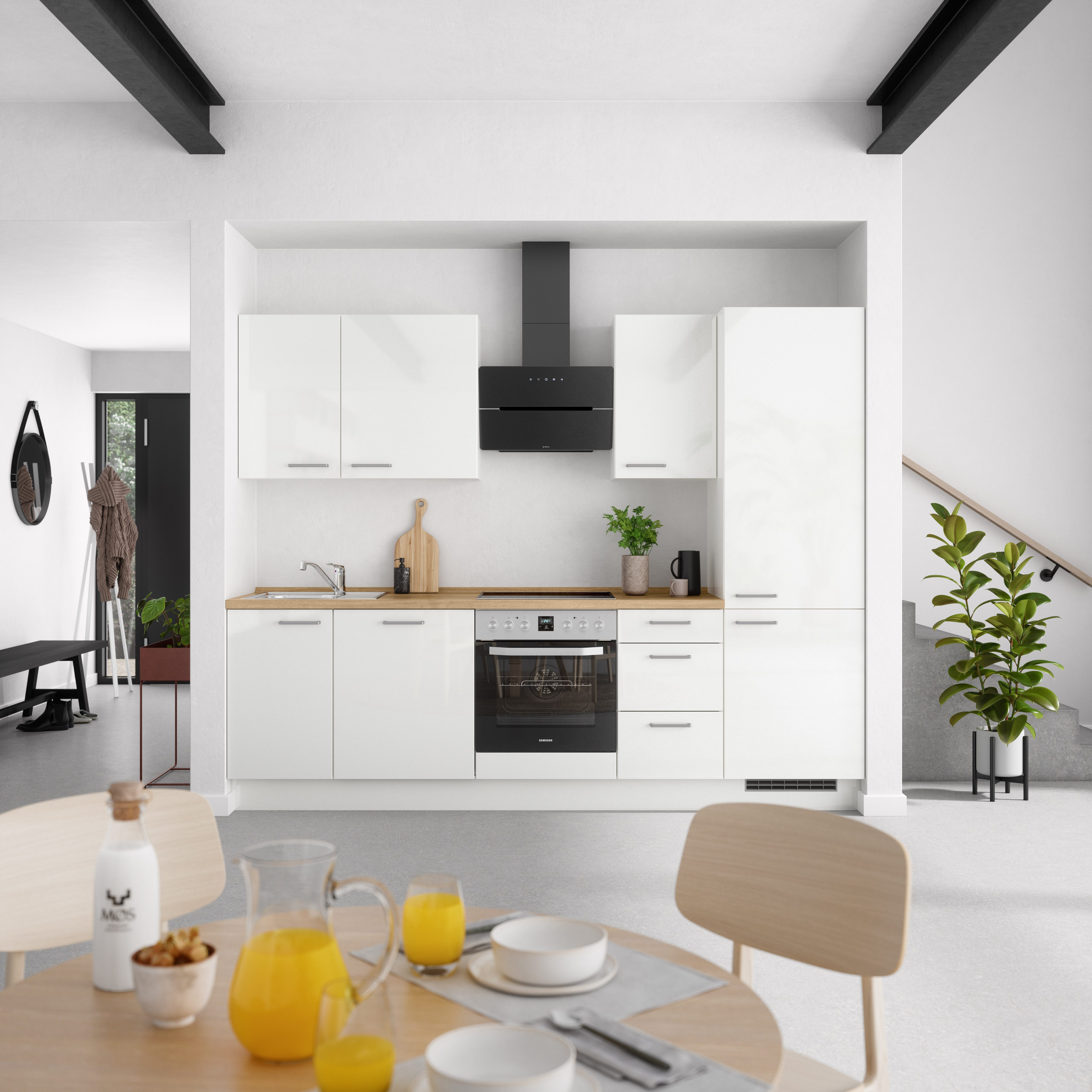 nobilia® Küchenzeile "Flash II", NEU: individuell anpassbar mit gratis Profi-Beratung, vormontiert, Breite 270 cm, Ausrichtung wählbar, wahlw. mit E-Geräten