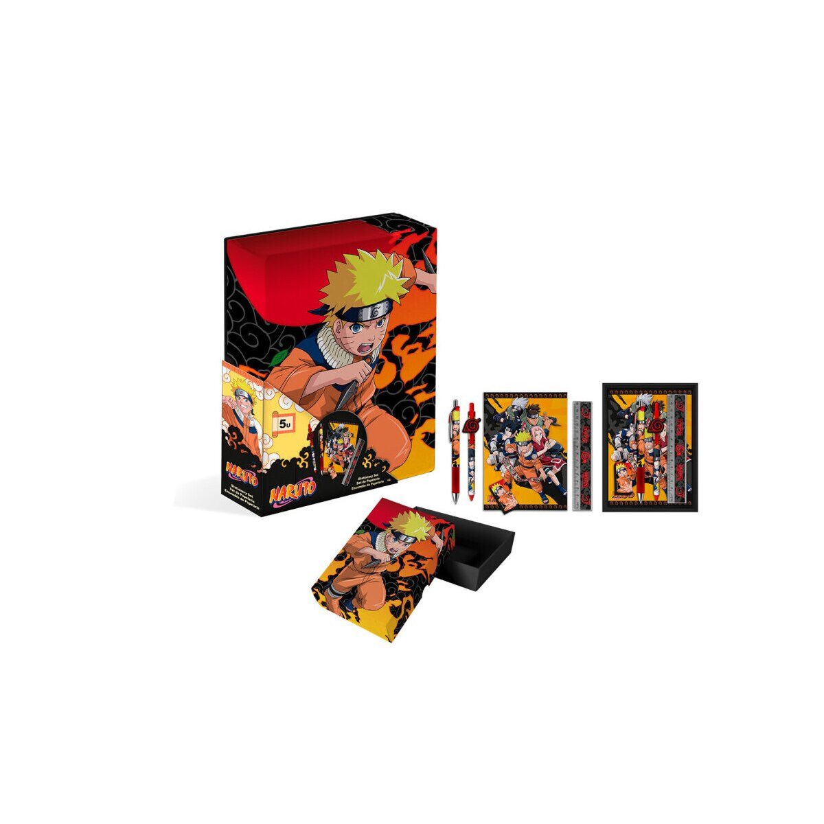 Naruto Kreativset Naruto 5-teiliges Schreibwarenset in einer Box