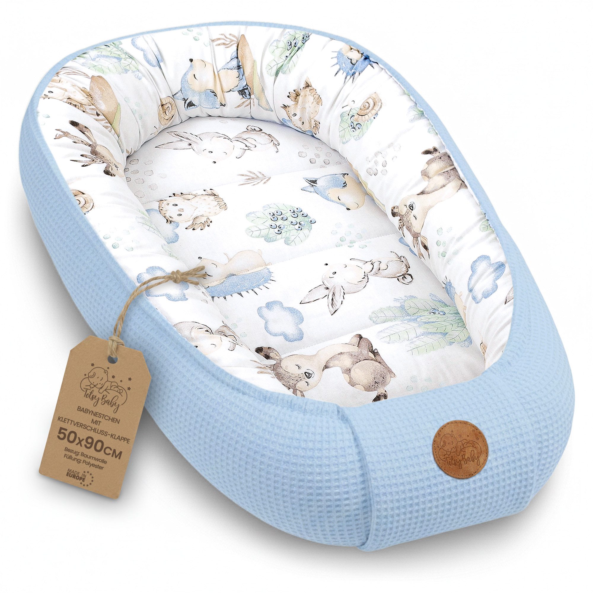Totsy Baby Nestchenschlange Babynest Neugeborene Nestchen Baby - Kokon Handmade
