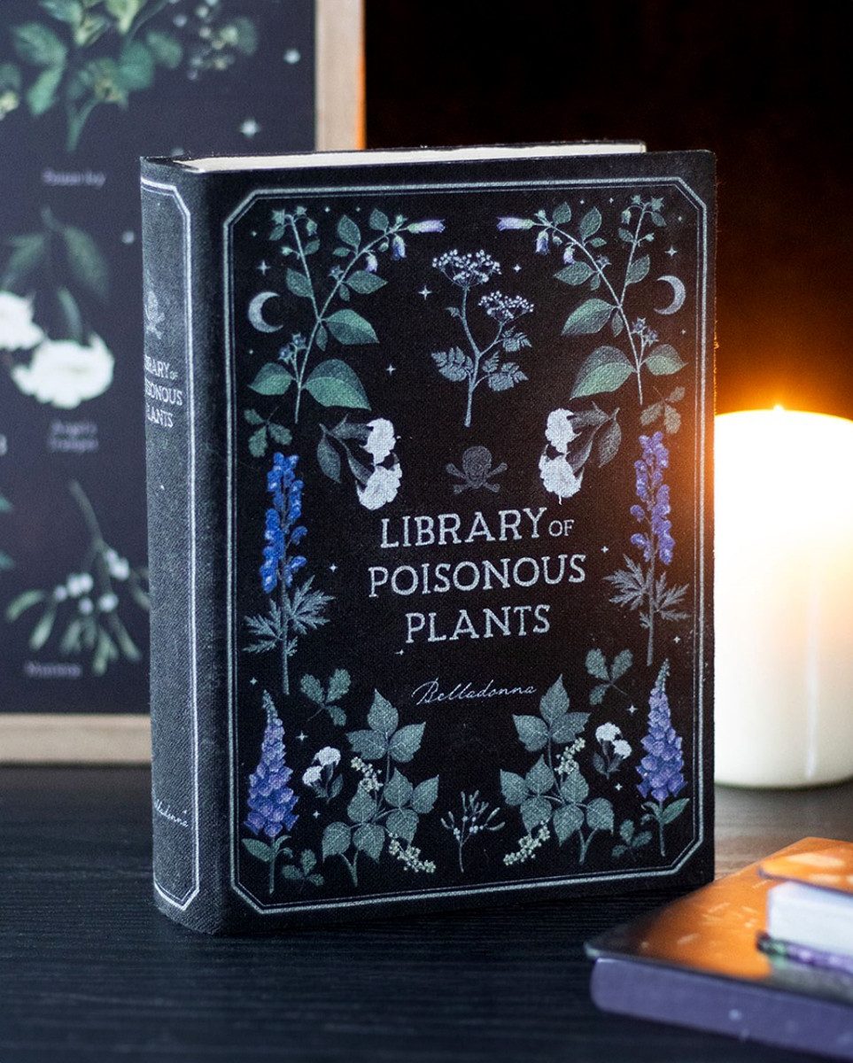 Horror-Shop Dekofigur „Gift-Pflanzenbuch"; als Geheimschatulle & Au