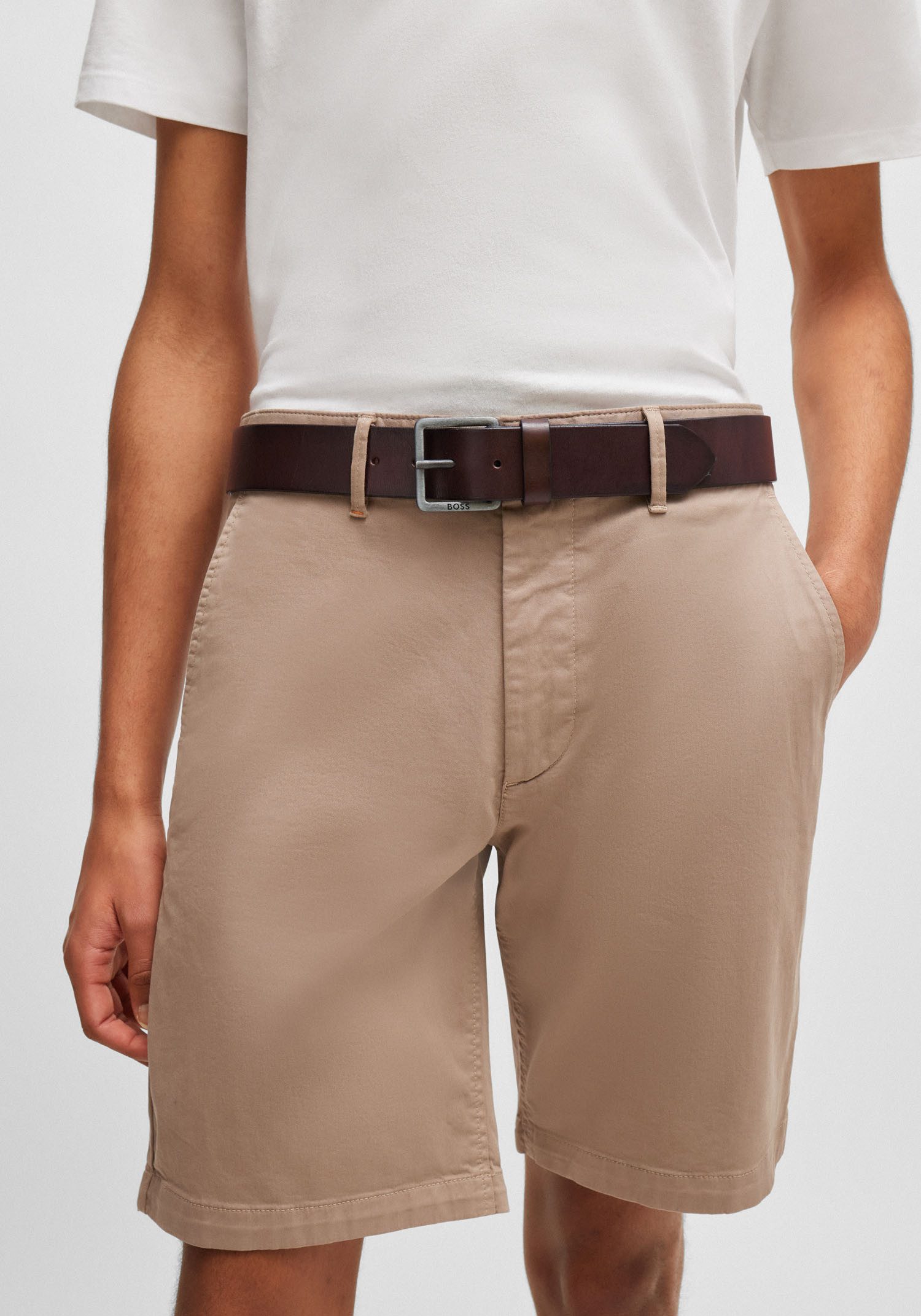 BOSS Ledergürtel Jeeko_Sz40 mit BOSS Logo-Schriftzug günstig online kaufen