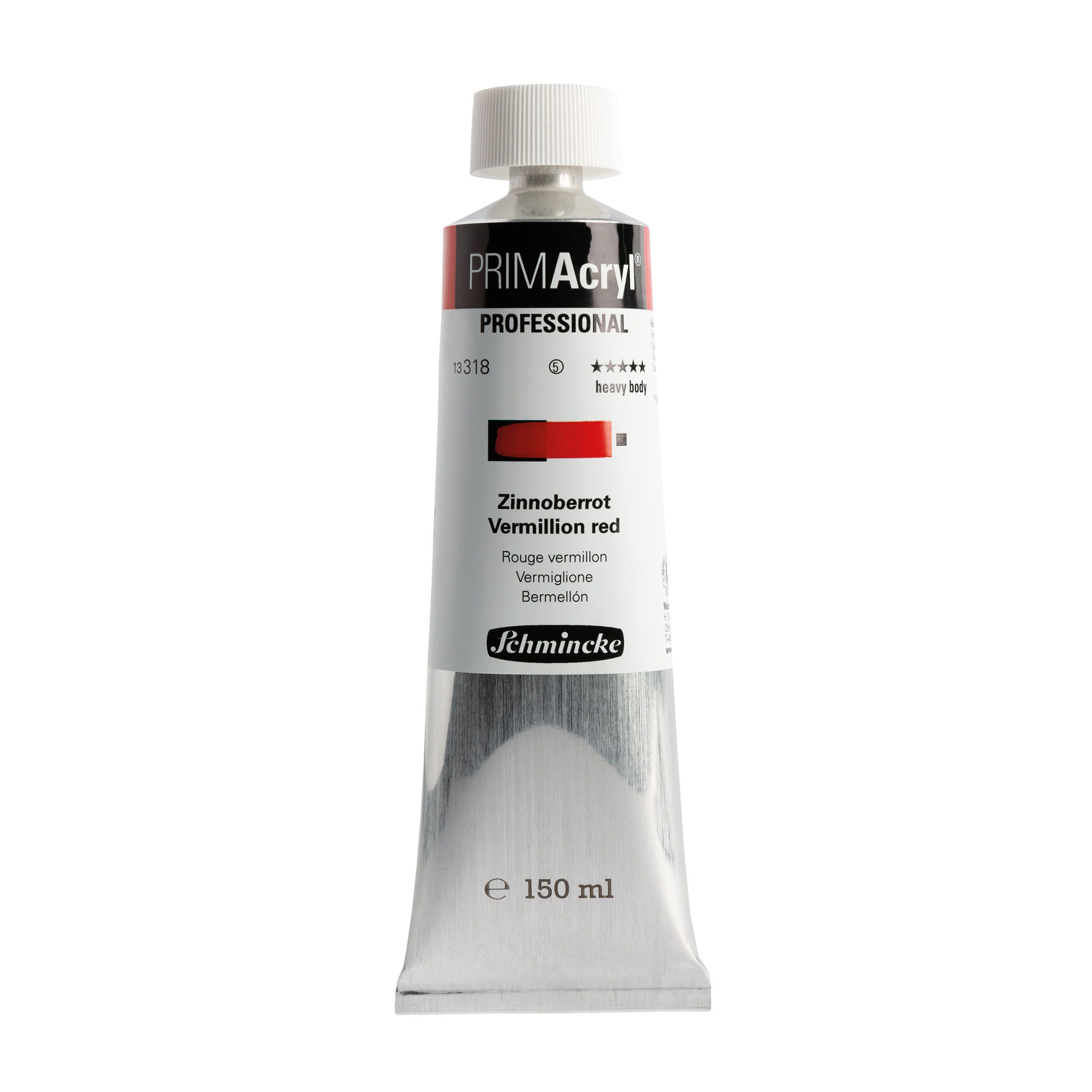 Schmincke Acrylfarbe PRIMAcryl - Zinnoberrot - 150ml Feinste Künstler Acrylfarbe 13 318 019