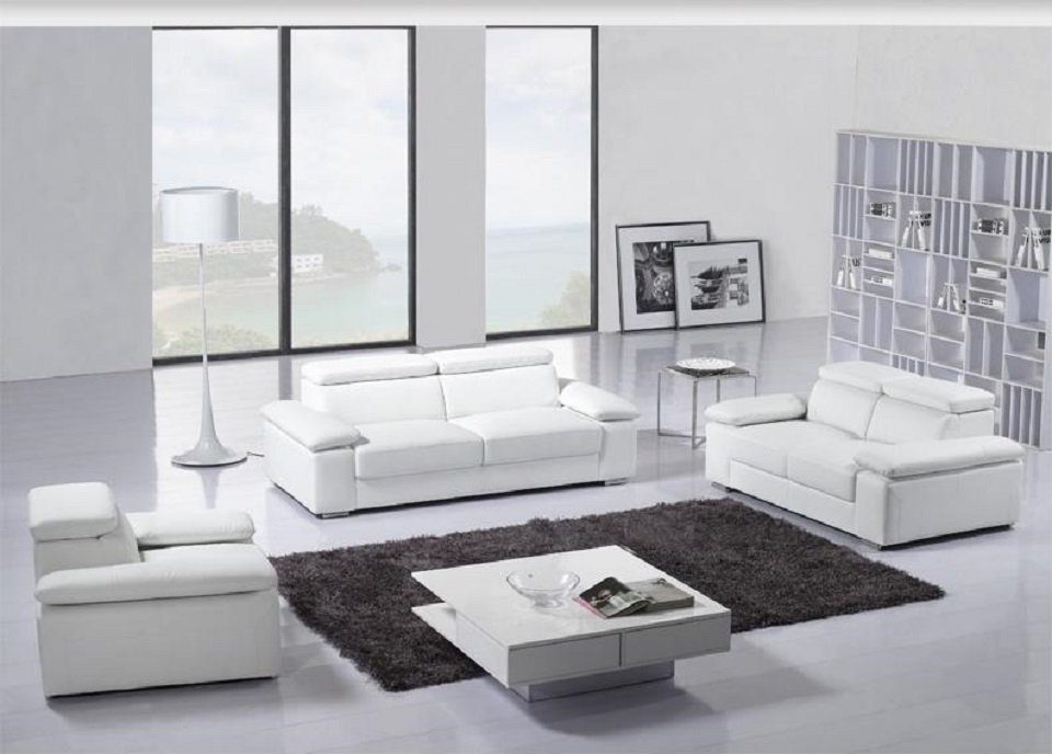 Leder, JVmoebel Leder Design Sofa 311 Made Sofagarnitur in Sitzer Couchen Set Polster Sofas Europe