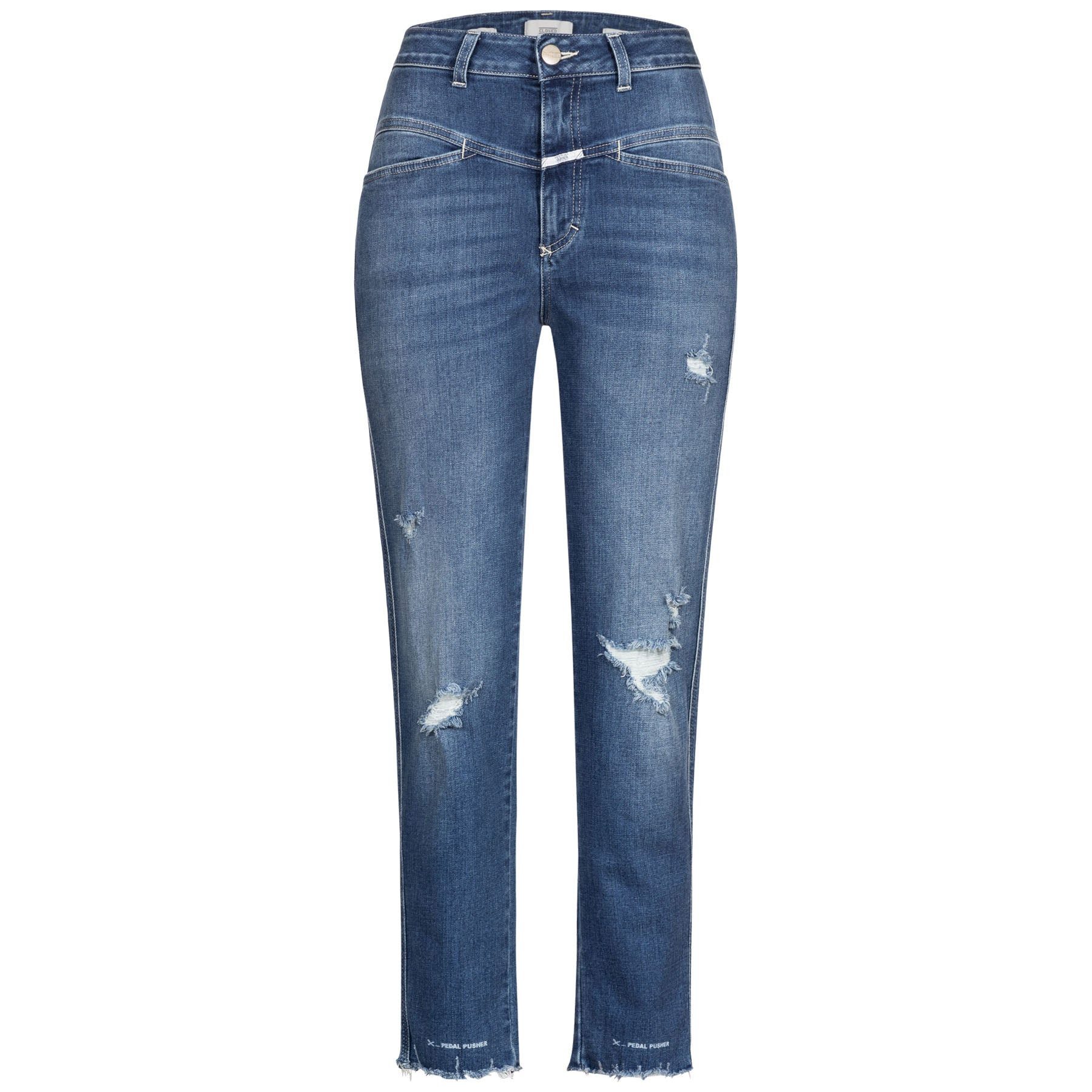 CLOSED 5-Pocket-Jeans CLOSED Jeans PEDAL PUSHER High Waist - Mittelblau