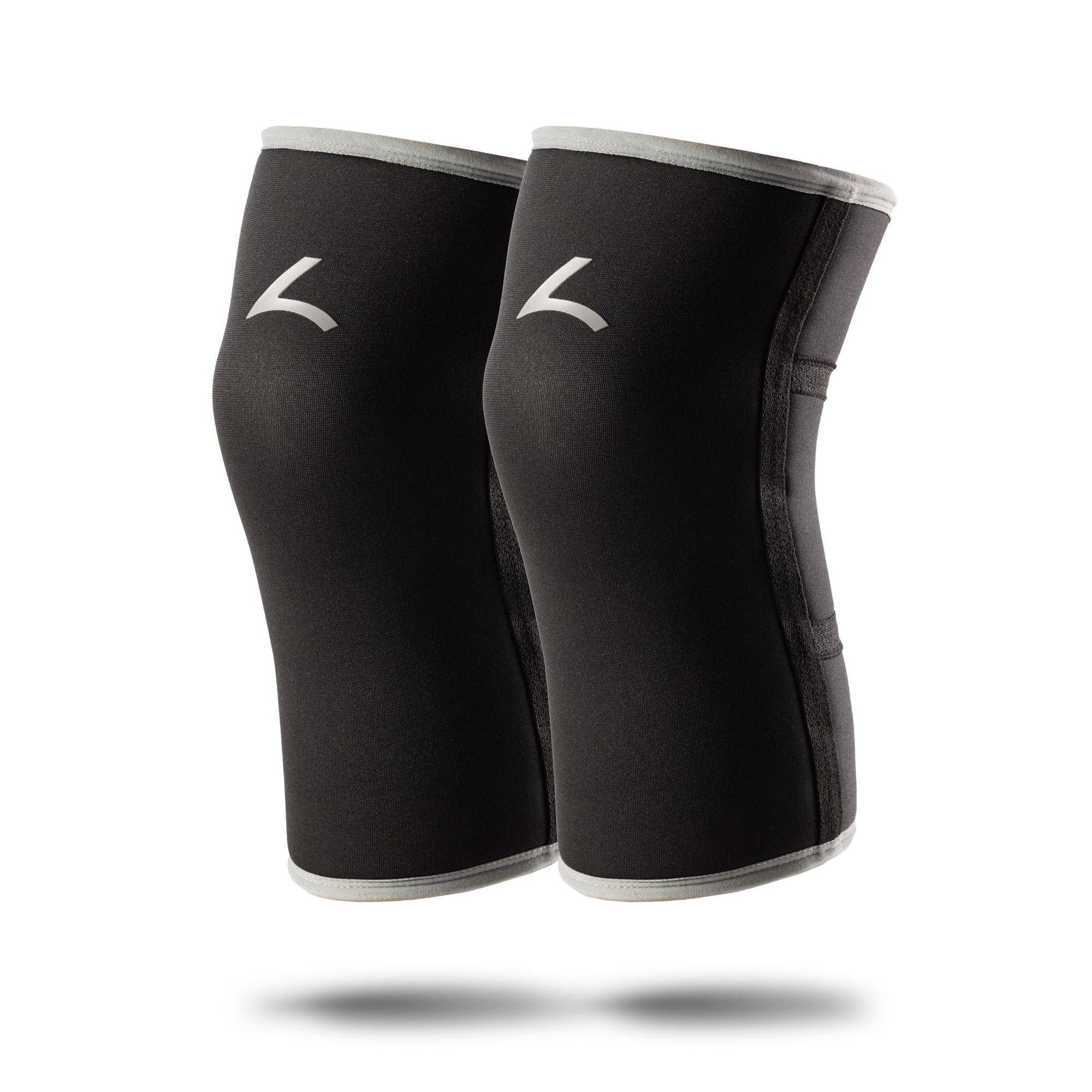 Reeva Kniebandage Reeva Powerlifting Knee Sleeves - Knie Bandages - 7 mm - Grijs - XL