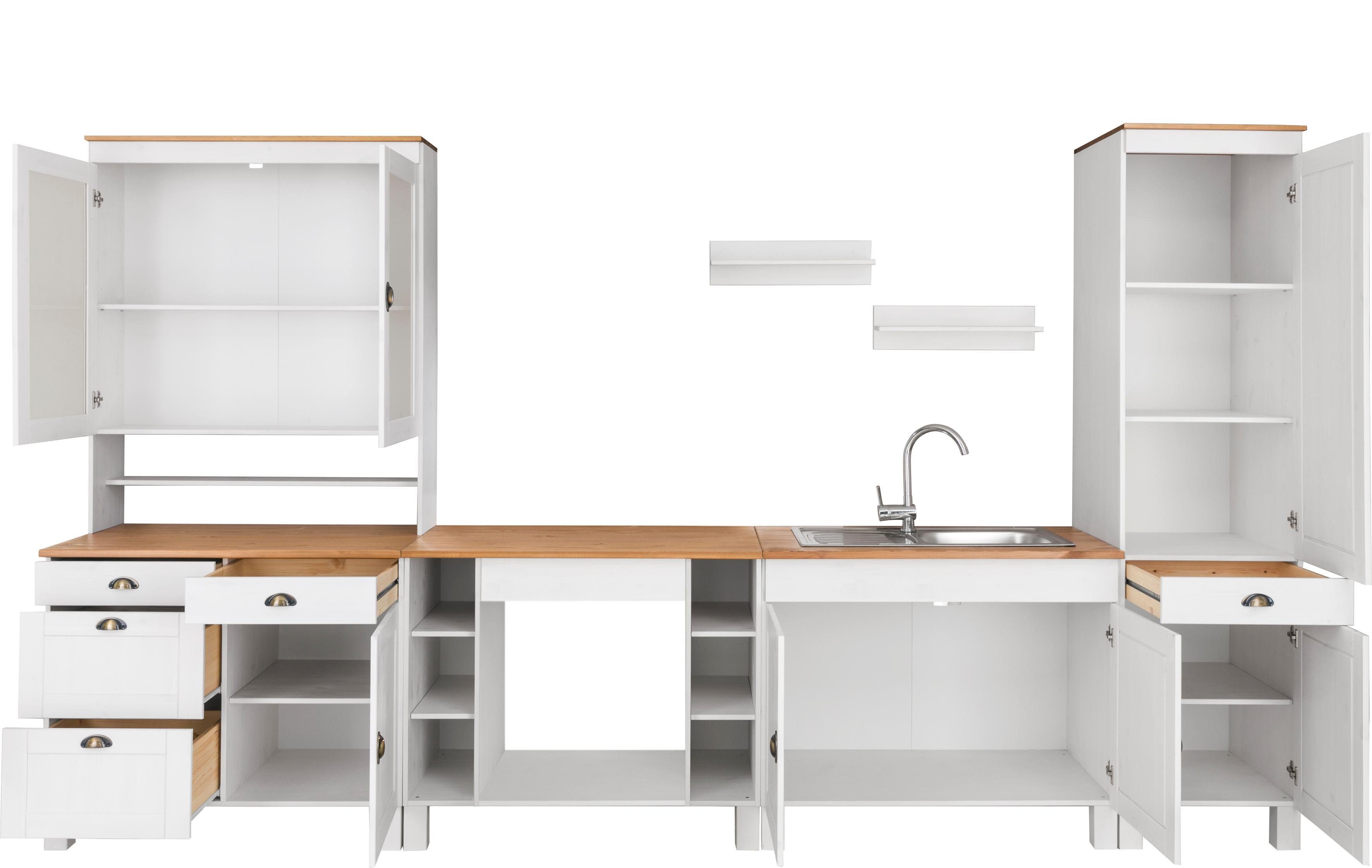 Home affaire Küchenzeile Oslo, Breite 350 cm, in 2 Tiefen, ohne E-Geräte