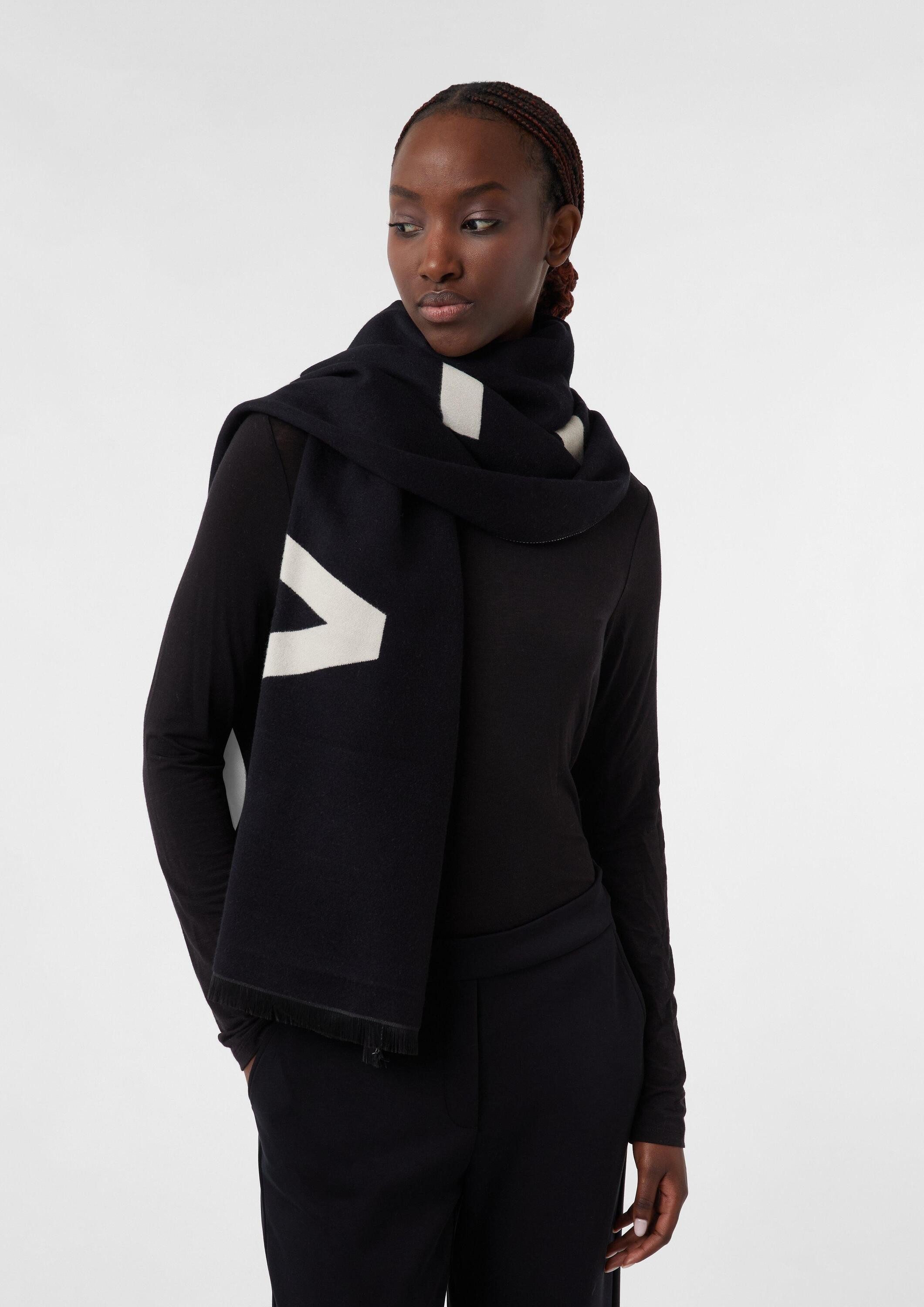 comma Schal Tuch, Tuch aus Viskosemix mit Fransen günstig online kaufen