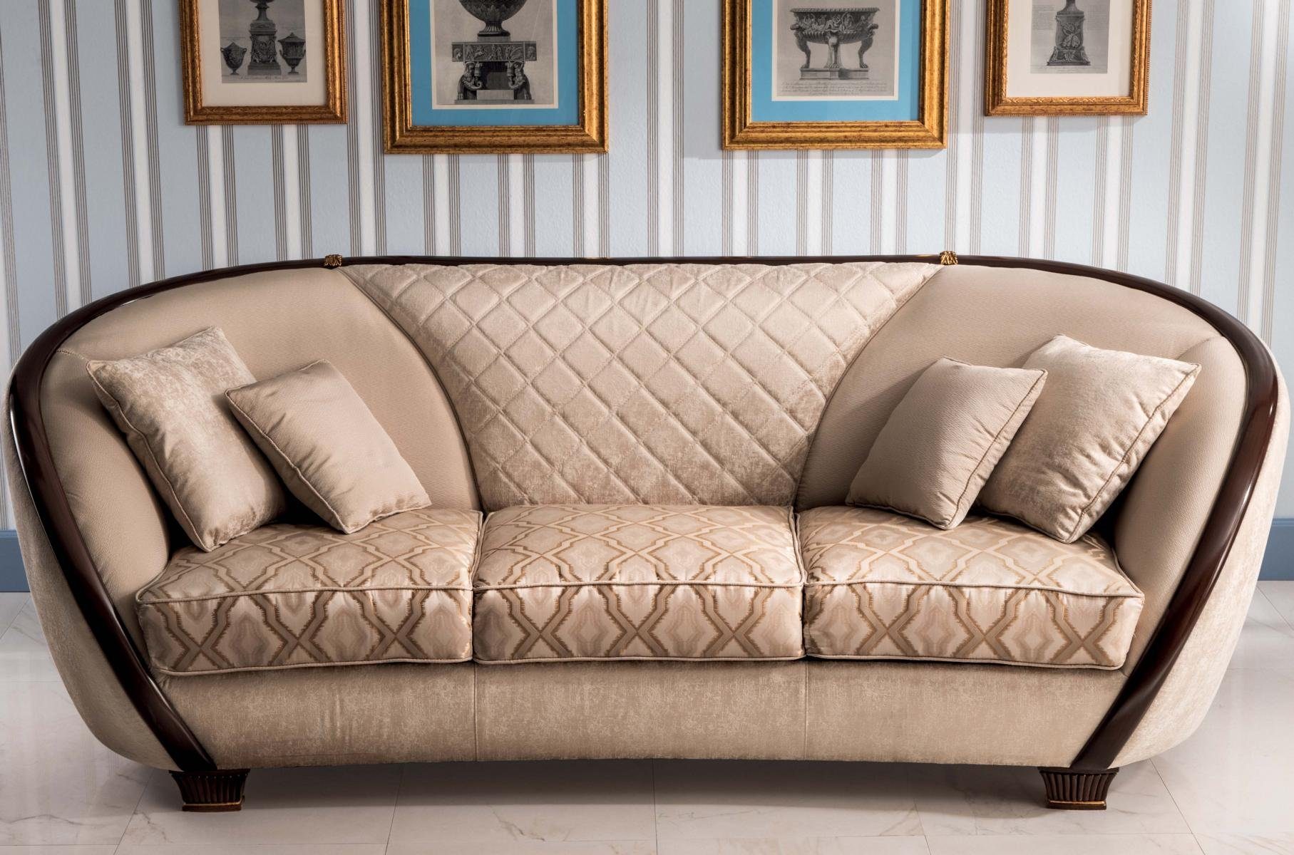 arredoclassic Wohnzimmer JVmoebel sofa Chesterfield 3 Sitzer 3-Sitzer, textil