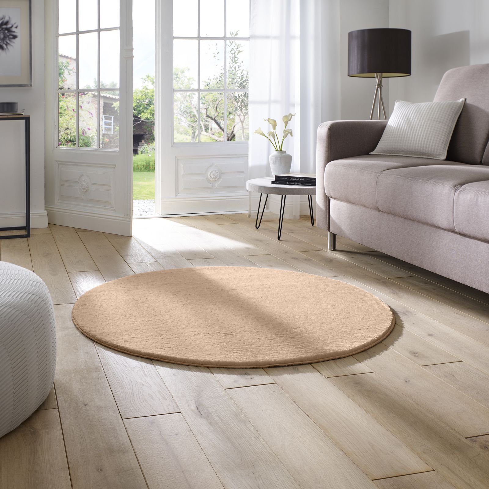 TaraCarpet Teppich Supersoft Kurzflorteppich Fiona Uni, rund, Höhe: 19 mm, günstig online kaufen