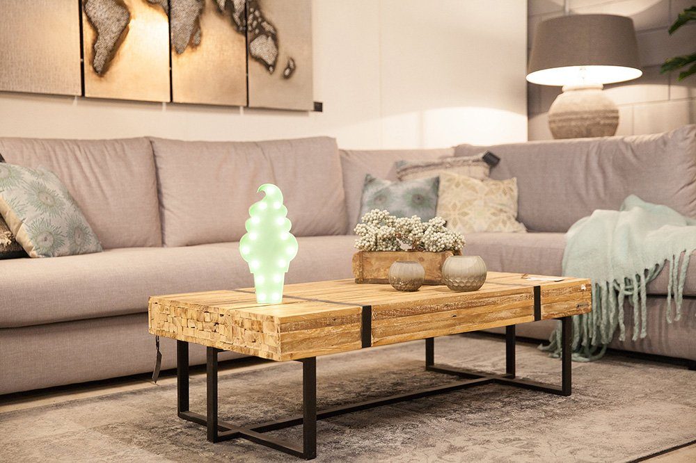 MARQUEE LIGHTS LED Dekolicht Icecream, LED fest integriert, Warmweiß, Wandlampe,Tischlampe Eis, Eistüte, Eiscreme 15 Leuchtmittel - 11x23 cm